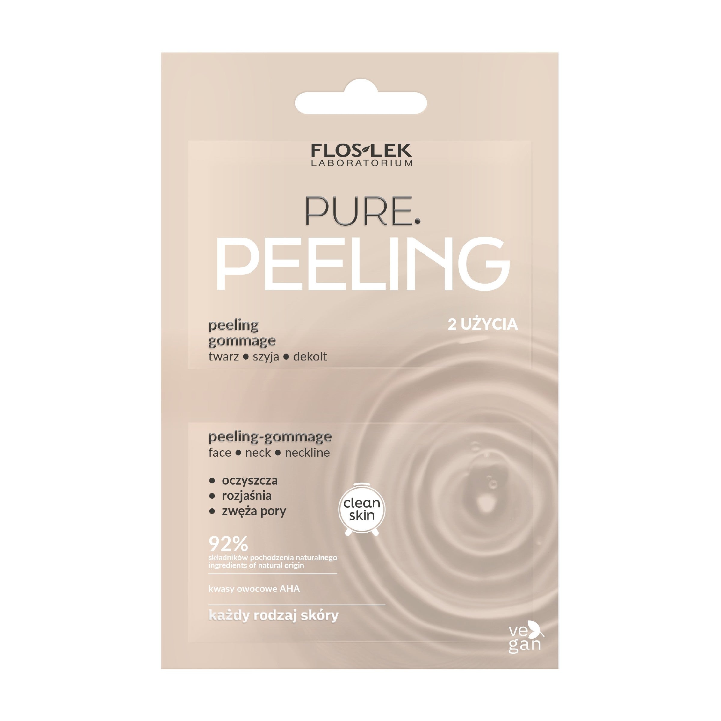 FLOSLEK Clean Skin Peeling Gommage Pure for the face, neck, and décolletage - suitable for all skin types 2x4ml | Vaistine1.lt | WestPharmacy.eu