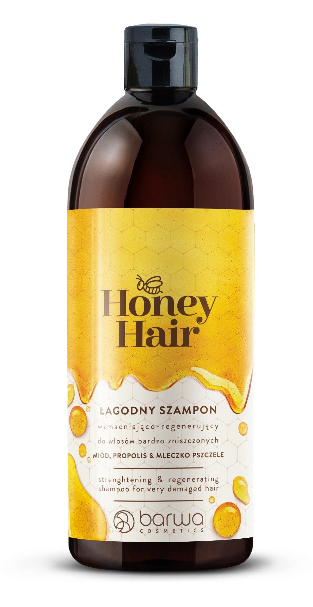 BARWA COSMETICS Honey Hair Gentle Strengthening and Regenerating Shampoo for Very Damaged Hair 480ml | Vaistine1.lt | WestPharmacy.eu