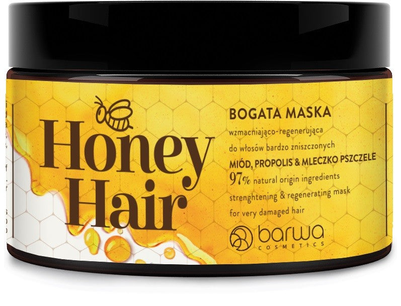 BARWA COSMETICS Honey Hair Bogata Strengthening and Regenerating Mask for Very Damaged Hair 220ml | Vaistine1.lt | WestPharmacy.eu