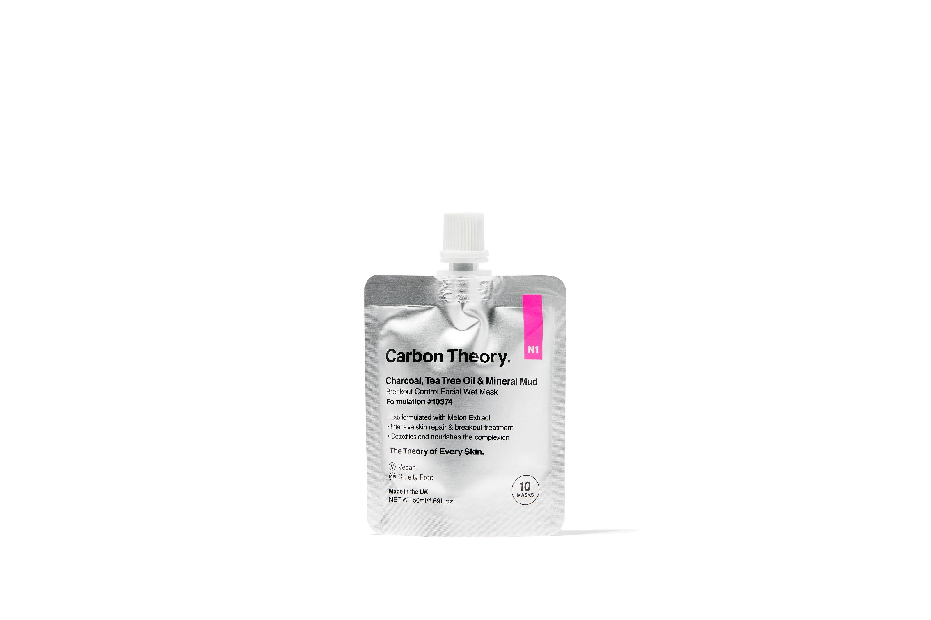 CARBON THEORY Charcoal, Tea Tree Oil & Mineral Mud Mud mask with minerals for skin with imperfections | Vaistine1.lt | WestPharmacy.eu