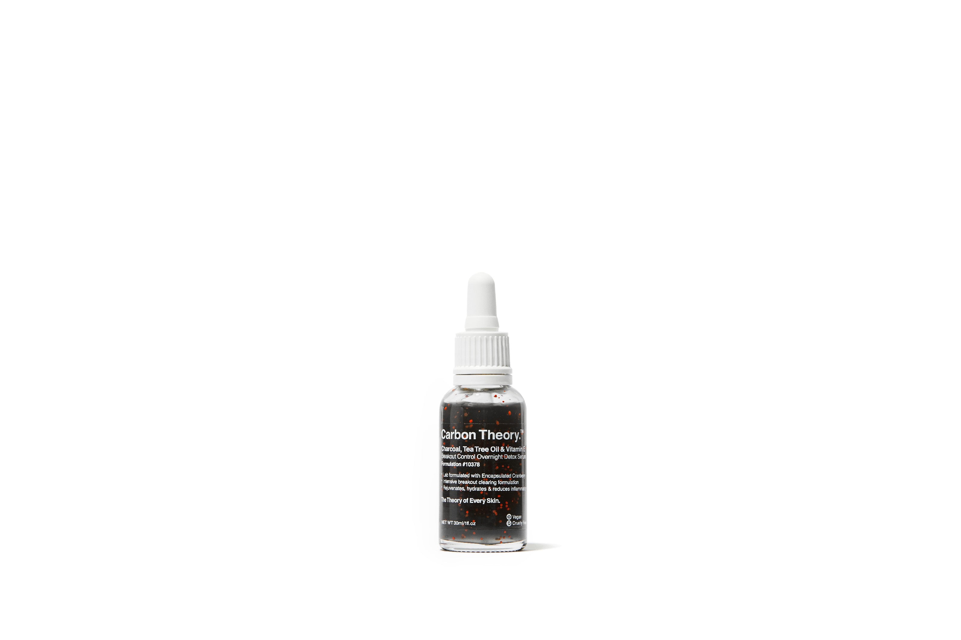 CARBON THEORY Charcoal, Tea Tree Oil & Vitamin E Detoxifying Night Serum | Vaistine1.lt | WestPharmacy.eu