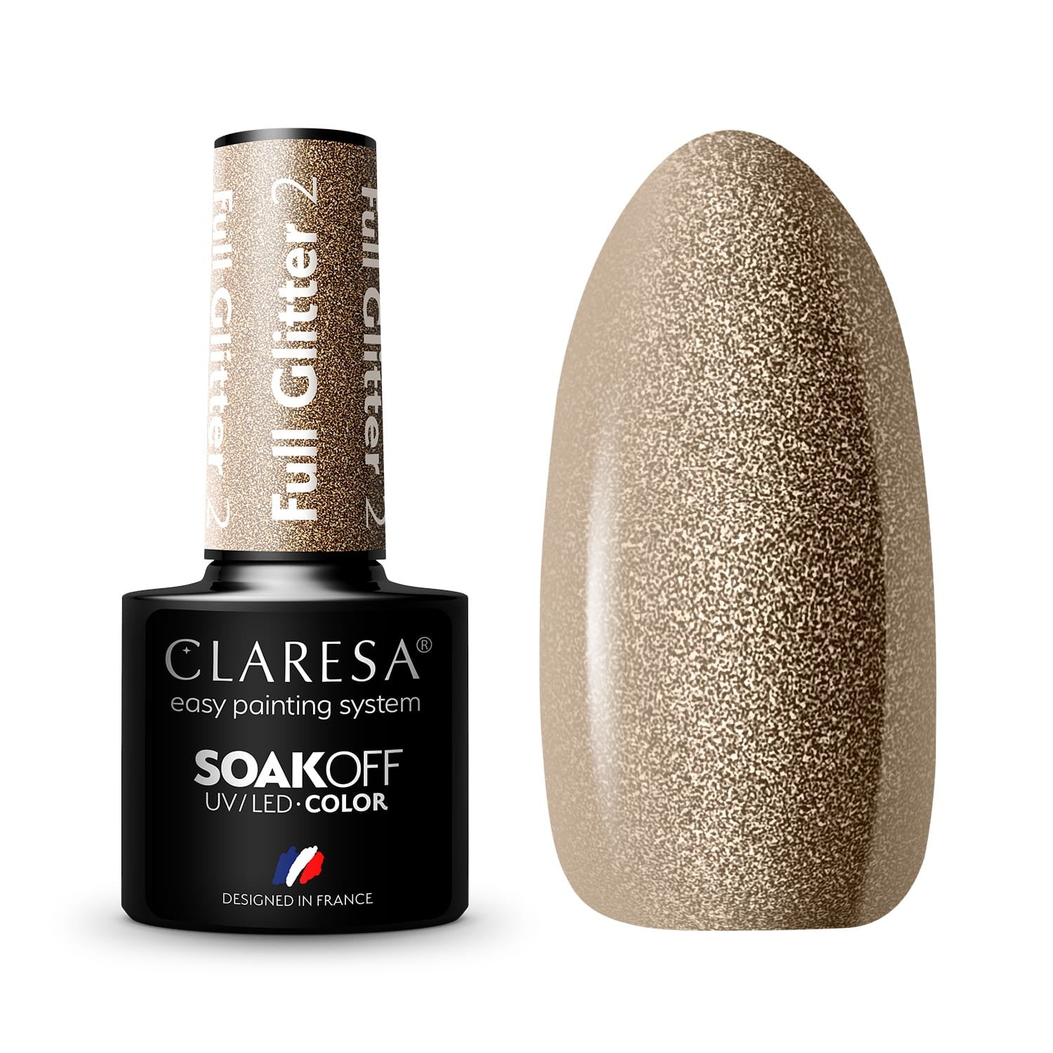 CLARESA Hybrid Lacquer Full Glitter No. 2 5g | Vaistine1.lt | WestPharmacy.eu