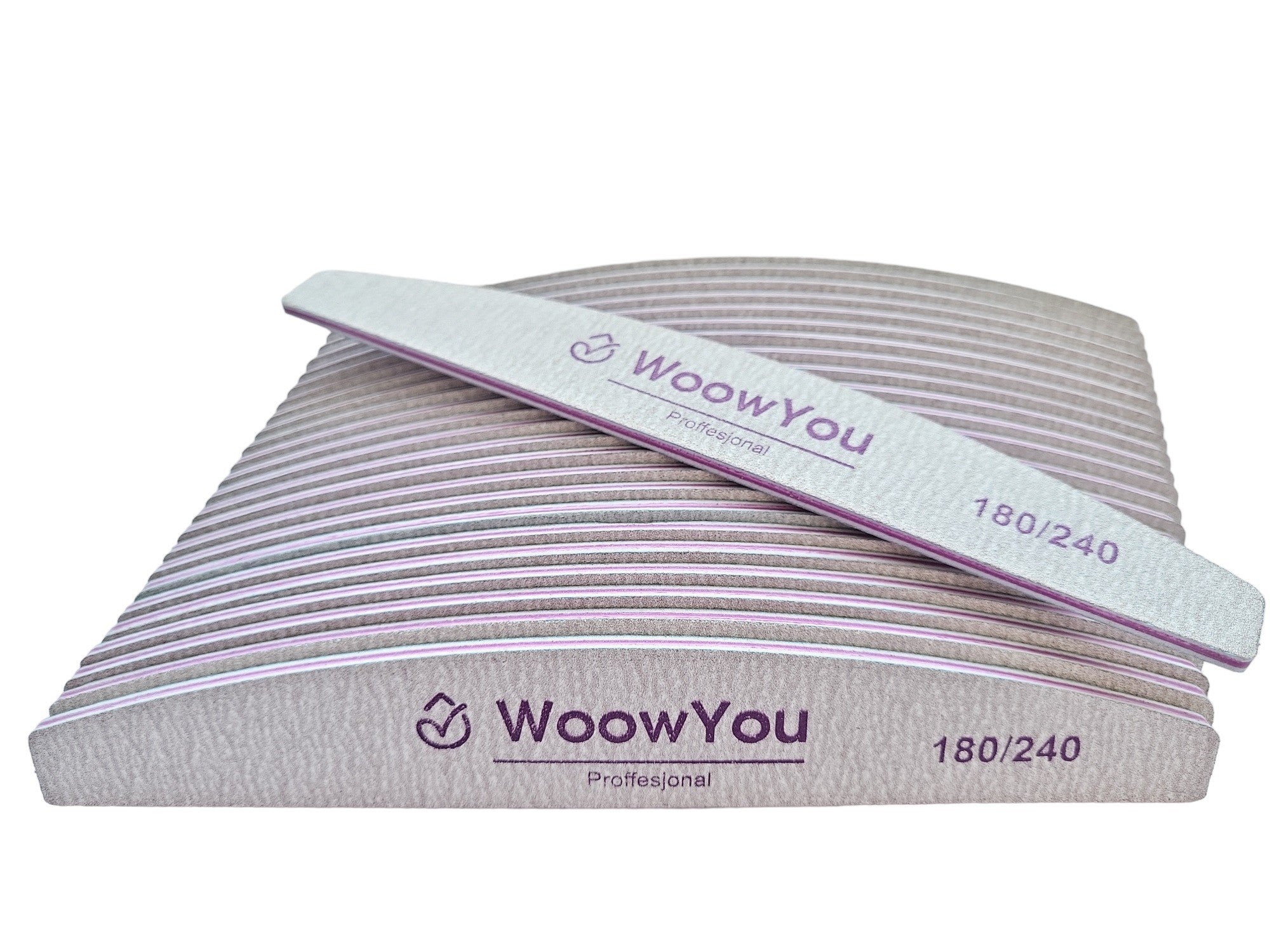 WOOW YOU Professional Disposable nail files with grit 180/240 - boat 1 pack - 25 pcs | Vaistine1.lt | WestPharmacy.eu