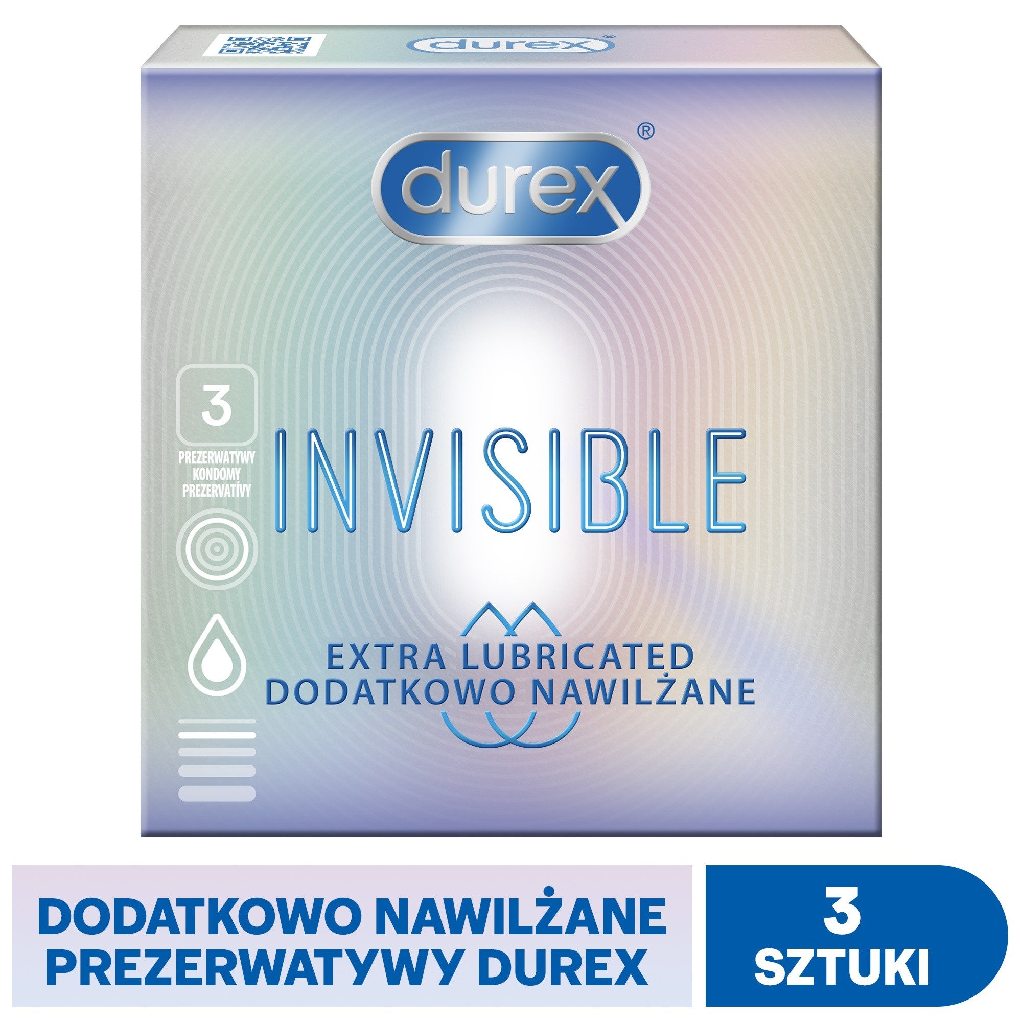 DUREX PREZERW.3pcs INVISIBLE Ext.Lubricat | Vaistine1.lt | WestPharmacy.eu