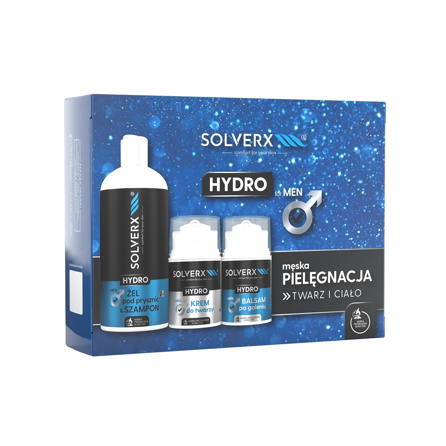 SOLVERX MEN HYDRO Gift set for body care, 1 pack. | Vaistine1.lt | WestPharmacy.eu