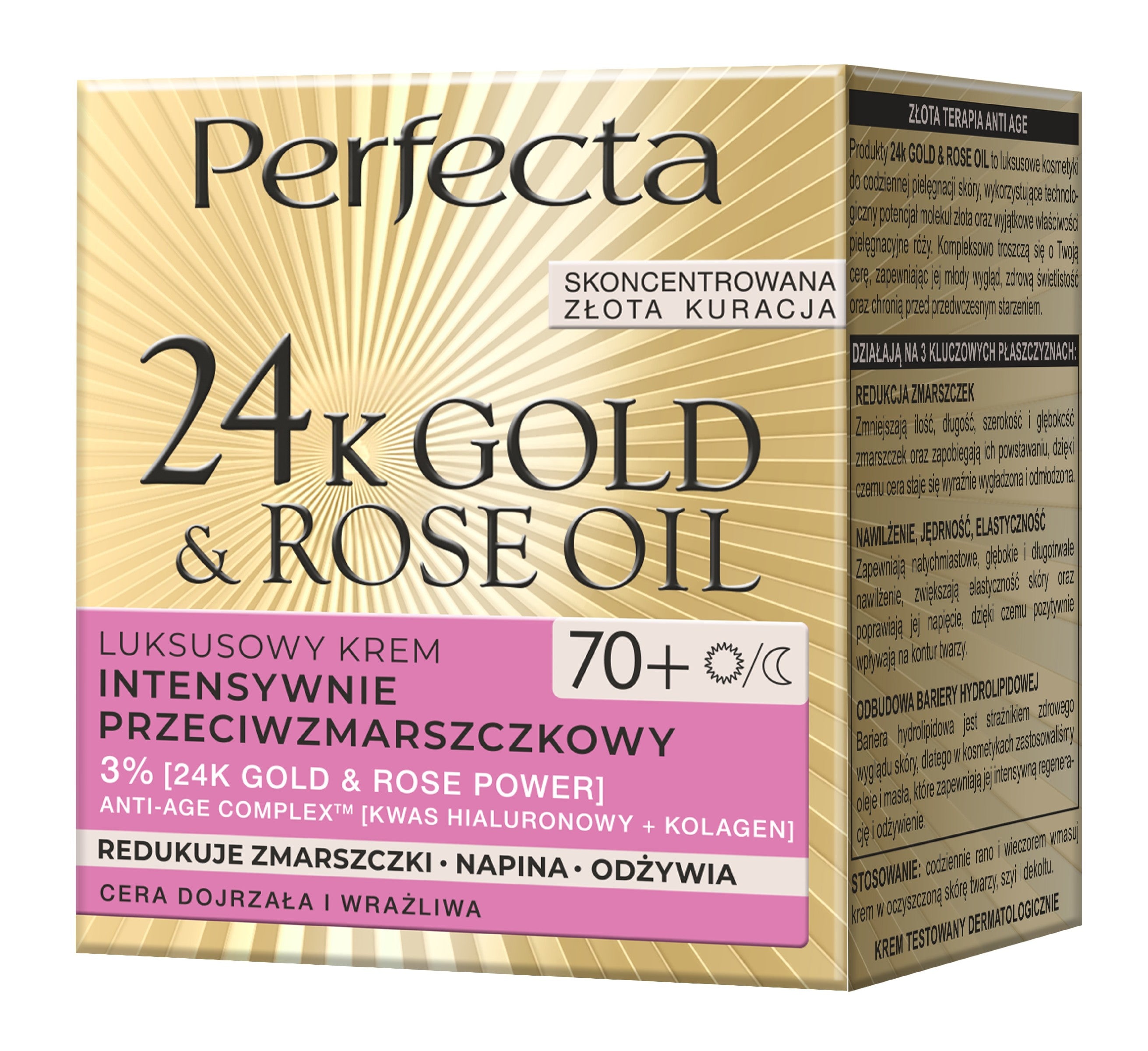 PERFECTA GOLD ROSE Luxury anti-wrinkle cream 70+, 50ml | Vaistine1.lt | WestPharmacy.eu