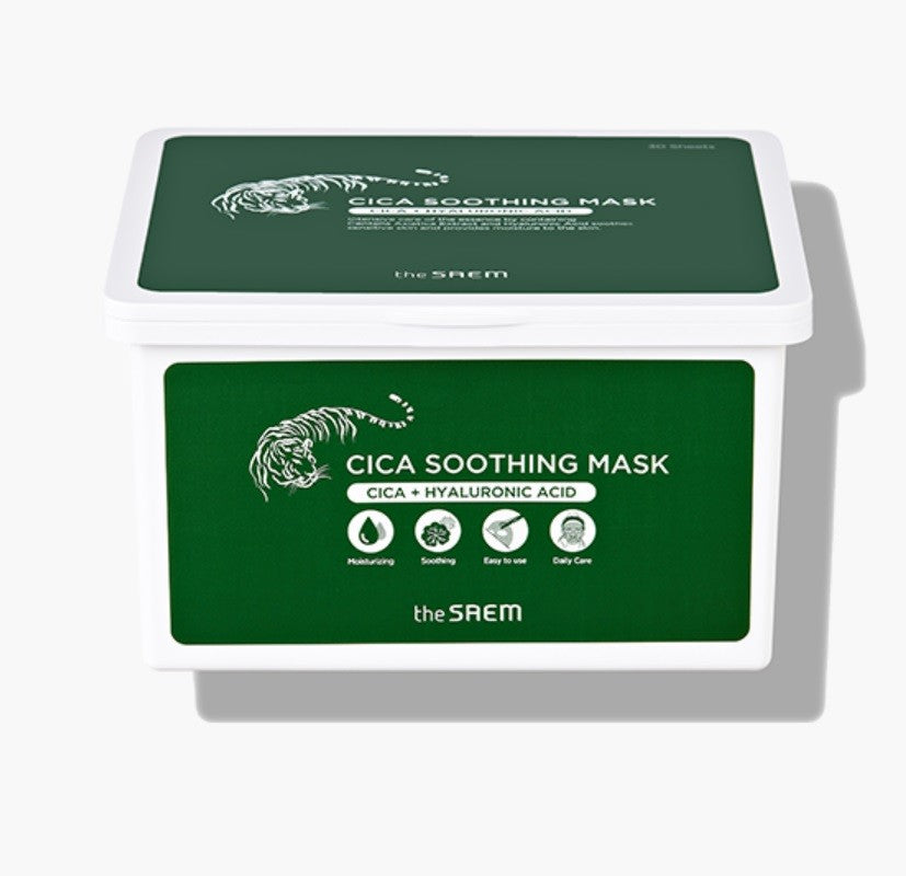 THE SAEM Cica Soothing Mask Intensively moisturizing sheet mask - 30 pieces | Vaistine1.lt | WestPharmacy.eu