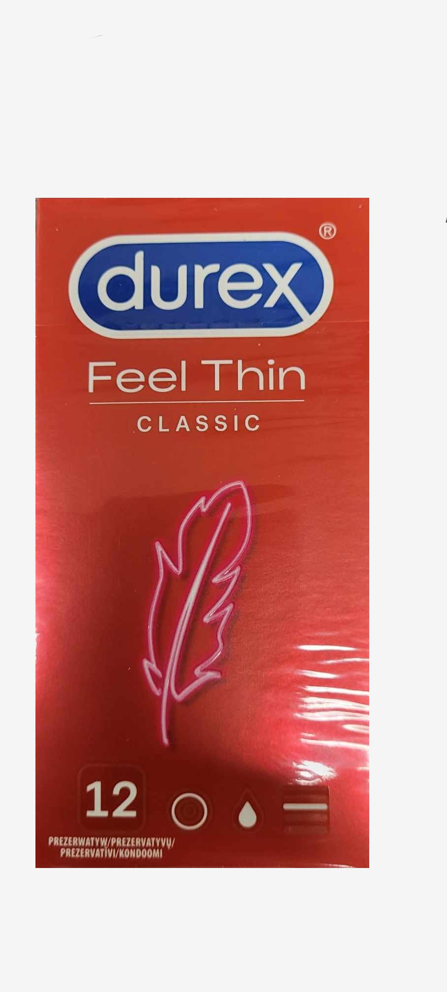 DUREX Feel Thin Classic Condoms 1 pack - 12 pcs | Vaistine1.lt | WestPharmacy.eu