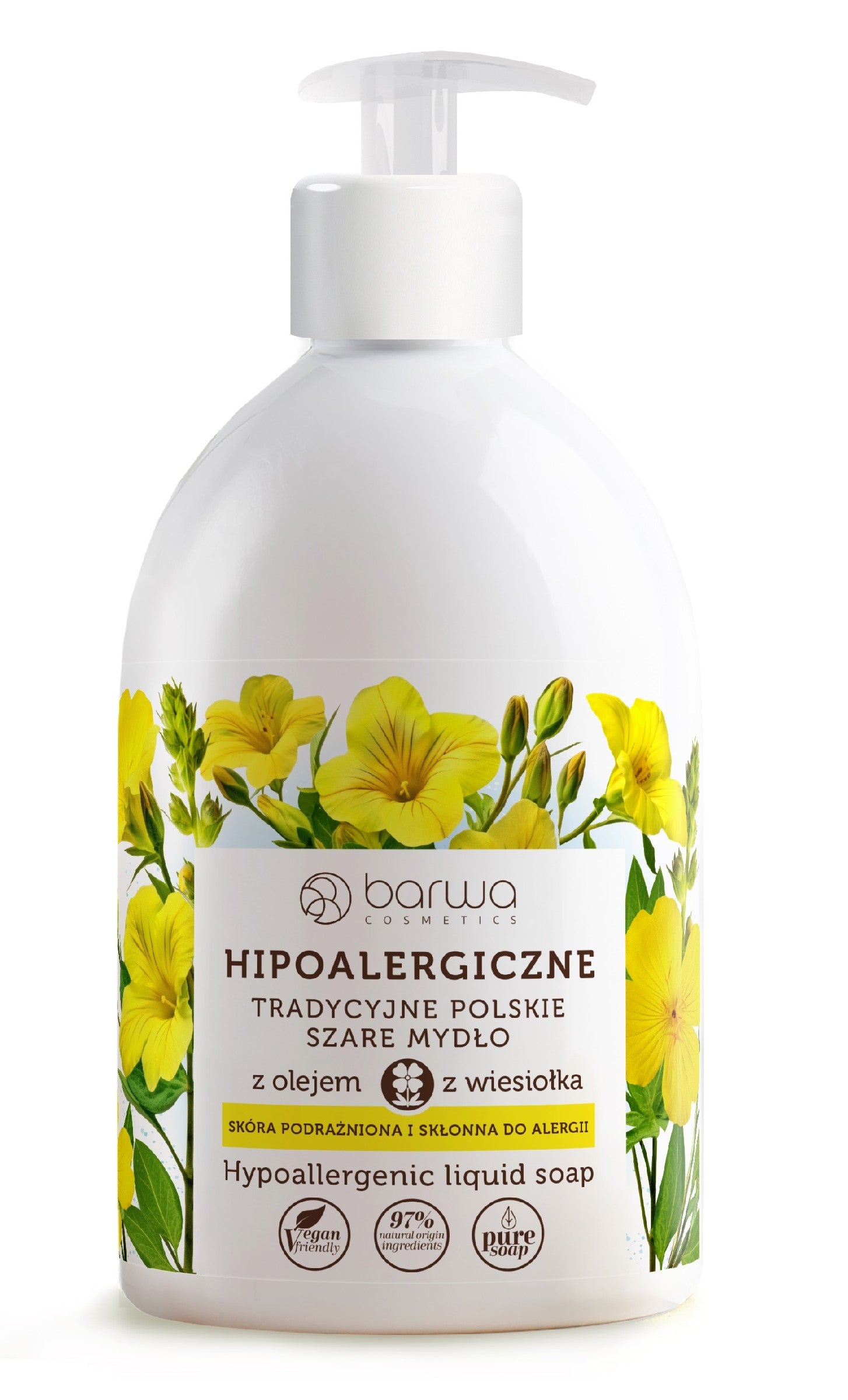 BARWA Evening Primrose Gray liquid soap for delicate skin 500 ml | Vaistine1.lt | WestPharmacy.eu