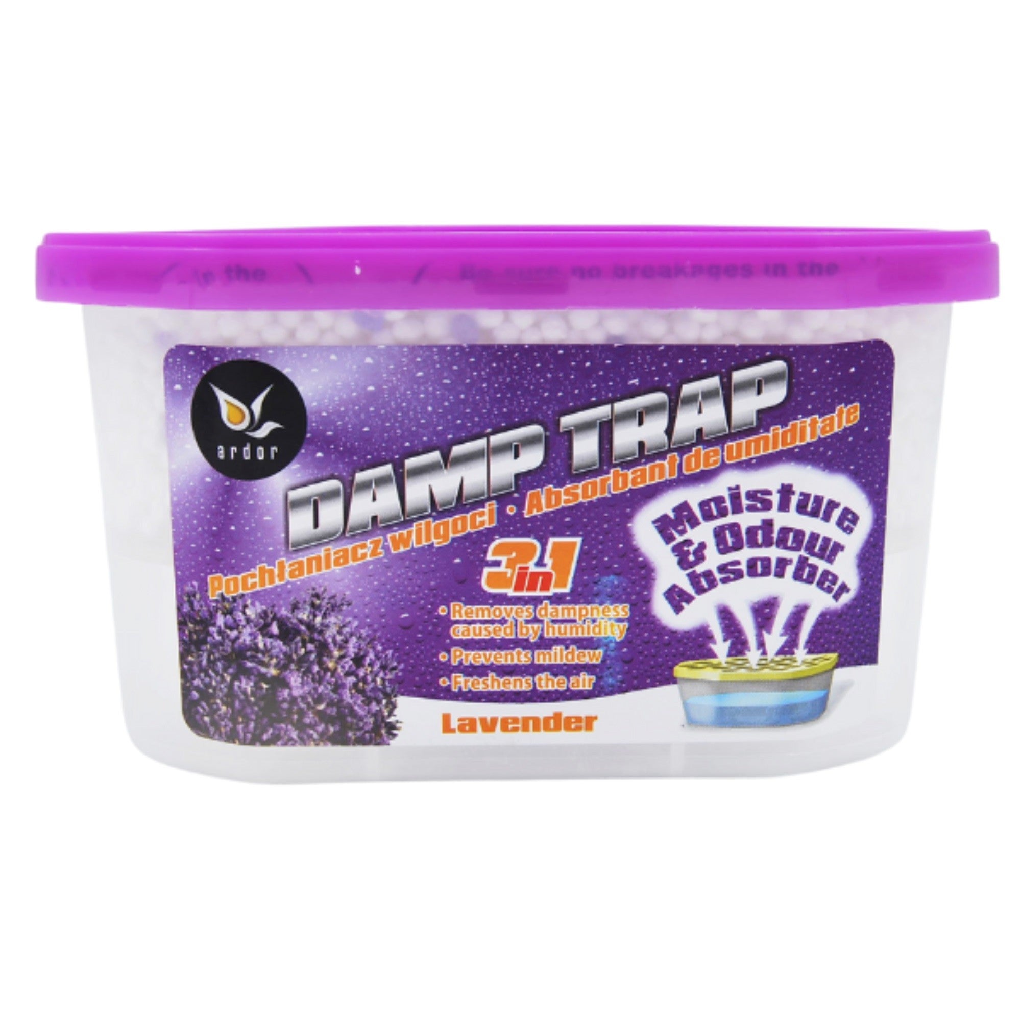 ARDOR Damp Trap Moisture absorber 3in1 - Lavender 400ml (190g) | Vaistine1.lt | WestPharmacy.eu
