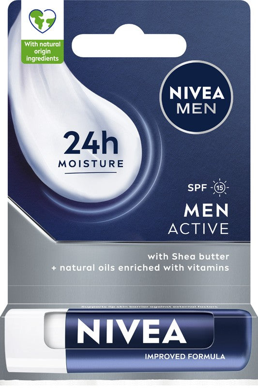 NIVEA MEN Lipstick with shea butter SPF 15 Active 4.8 g | Vaistine1.lt | WestPharmacy.eu