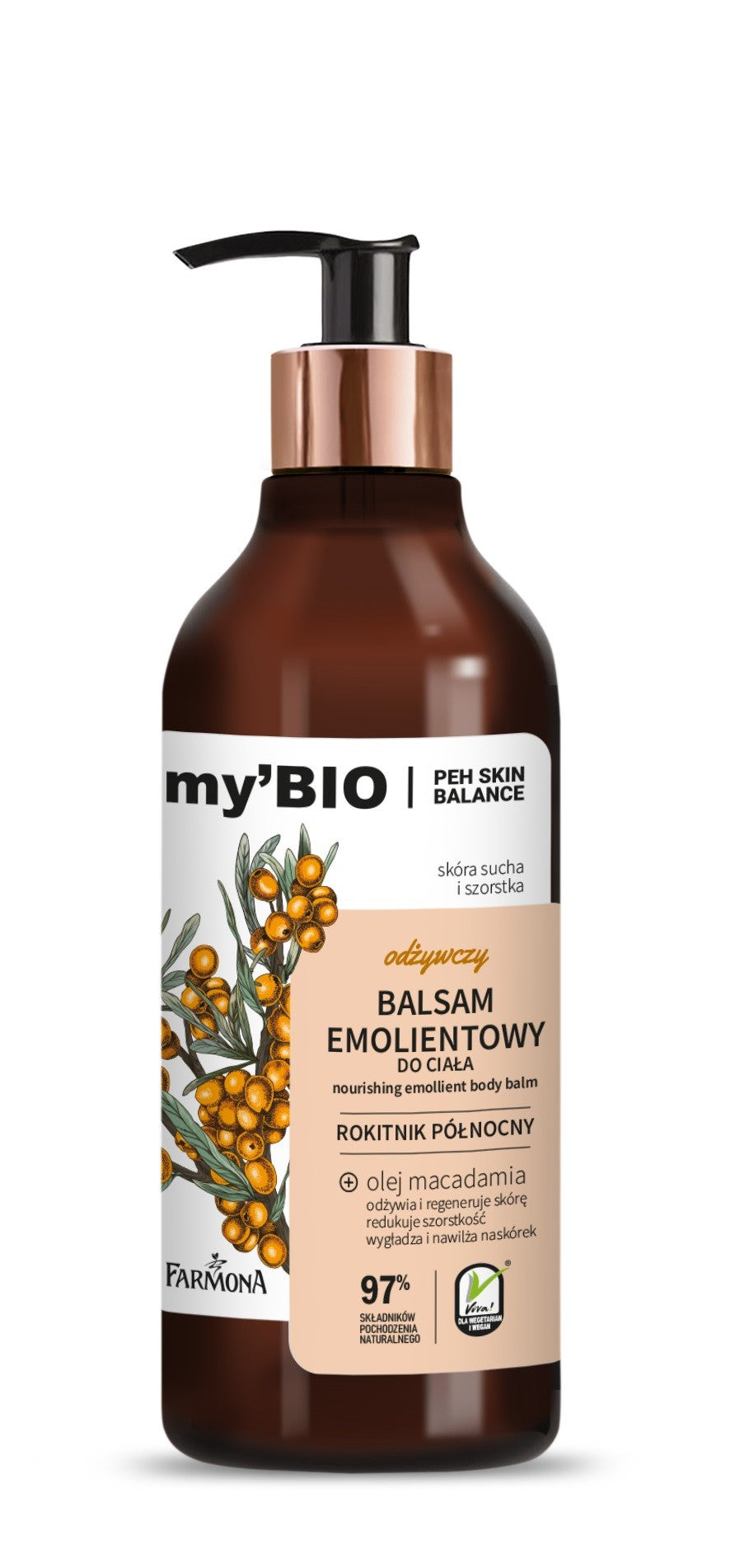 FARMONA my'Bio Nourishing emollient body balm Northern Sea Buckthorn 400ml | Vaistine1.lt | WestPharmacy.eu