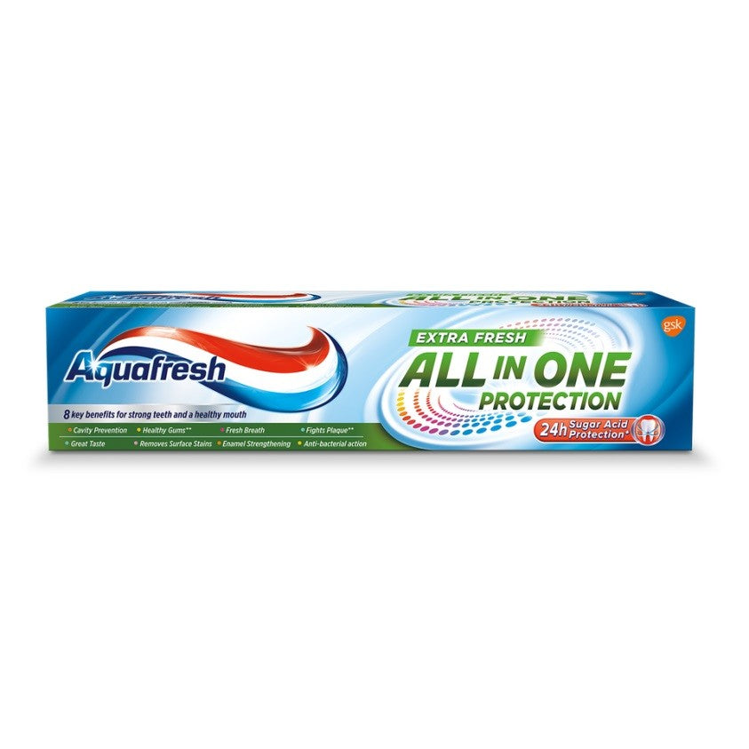 AQUAFRESH Toothpaste ALL IN ONE PROTECT WHITE 100 ml | Vaistine1.lt | WestPharmacy.eu