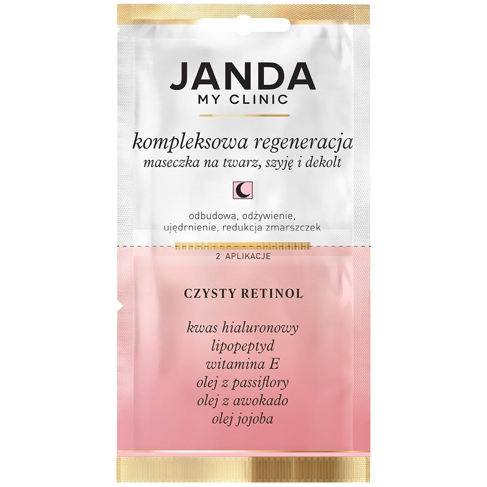 JANDA MY CLINIC Mask for face, neck and cleavage - Comprehensive Regeneration 8ml (2 applications) | Vaistine1.lt | WestPharmacy.eu