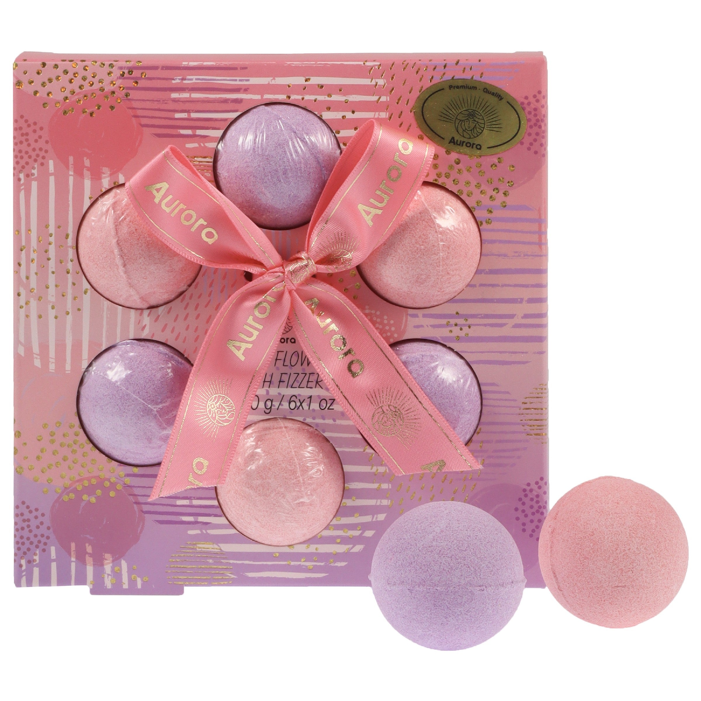 AURORA Gift set of 6 sparkling bath bombs "Lotos" | Vaistine1.lt | WestPharmacy.eu