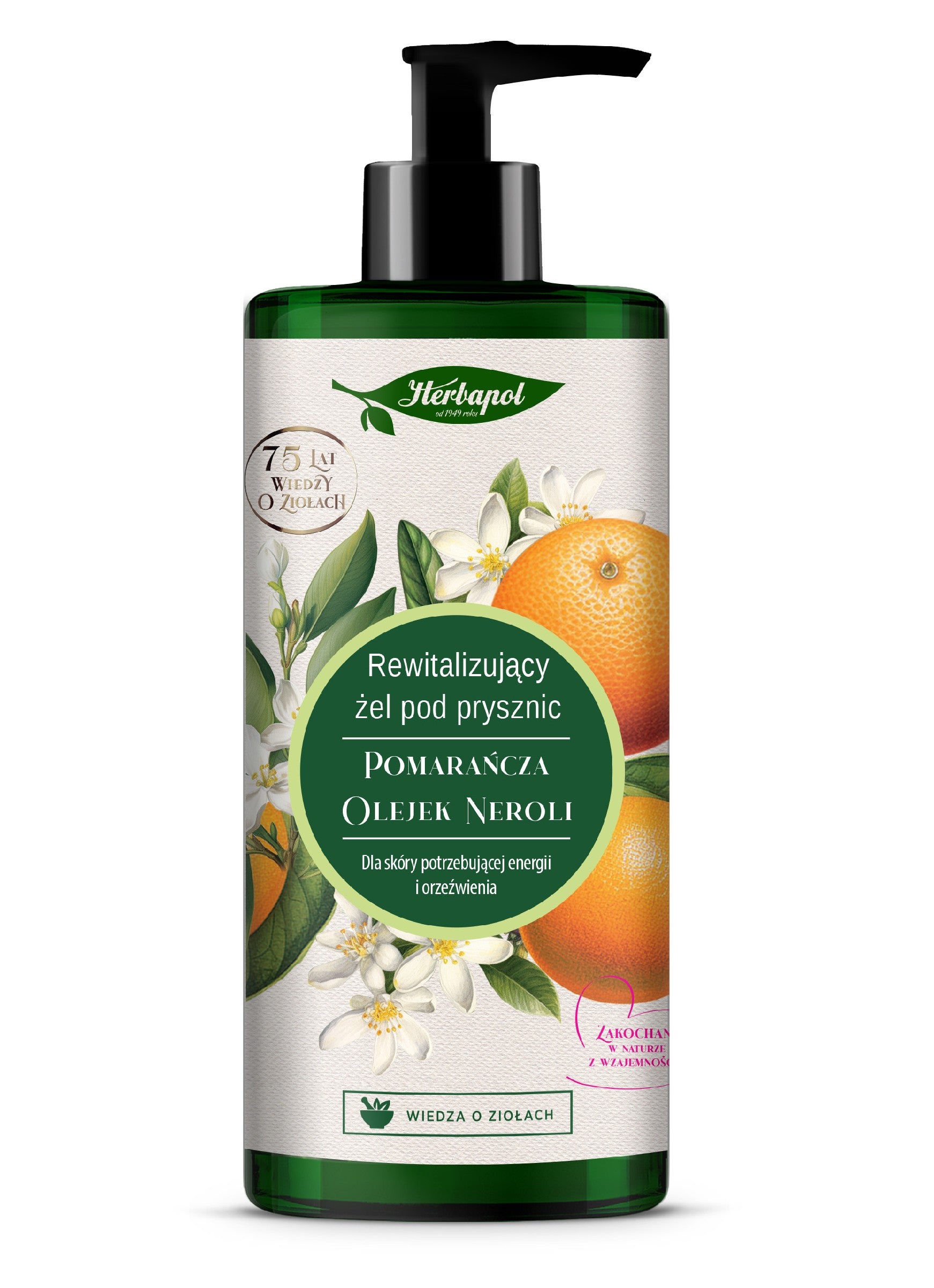 HERBAPOL Revitalizing Shower Gel - Orange & Neroli Oil 740ml | Vaistine1.lt | WestPharmacy.eu