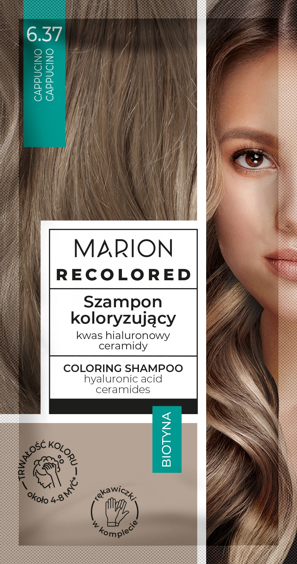MARION Recolored Coloring Shampoo No. 6.37 Cappuccino (4-8 washes) 35ml | Vaistine1.lt | WestPharmacy.eu
