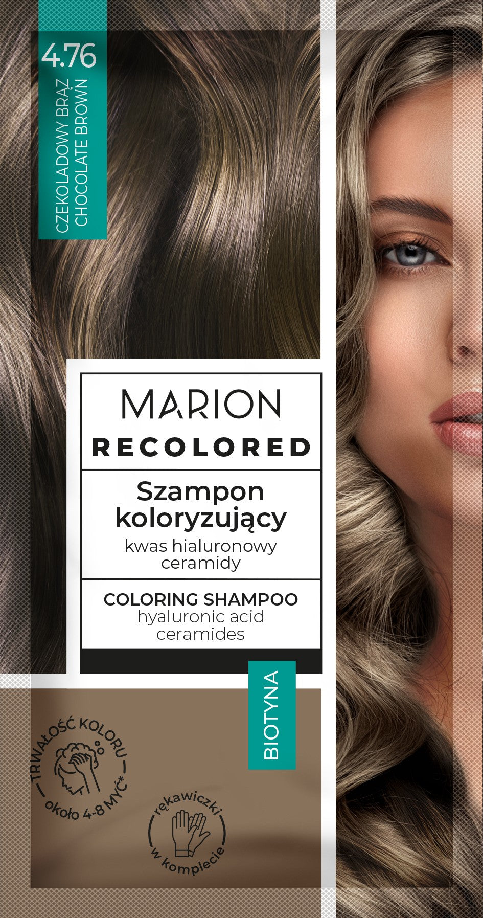 MARION Recolored Coloring Shampoo No. 4.76 Chocolate Brown (4-8 washes) 35ml | Vaistine1.lt | WestPharmacy.eu