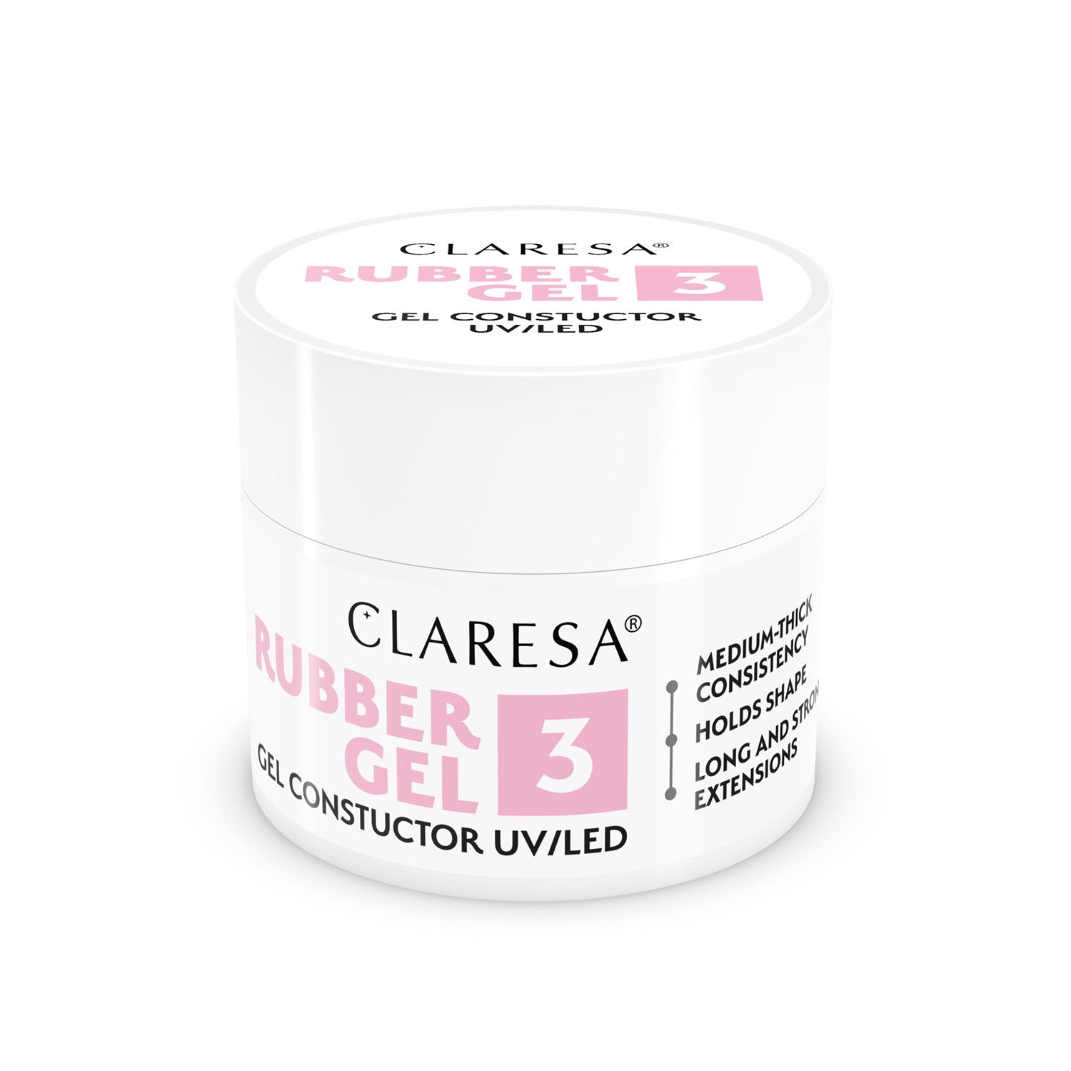 CLARESA Rubber Gel Gel for building and extending nails 03 - 45 g | Vaistine1.lt | WestPharmacy.eu