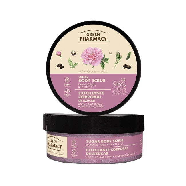 GREEN PHARMACY Multi Sugar Body Peeling Damask Rose and Shea Butter 200 ml | Vaistine1.lt | WestPharmacy.eu
