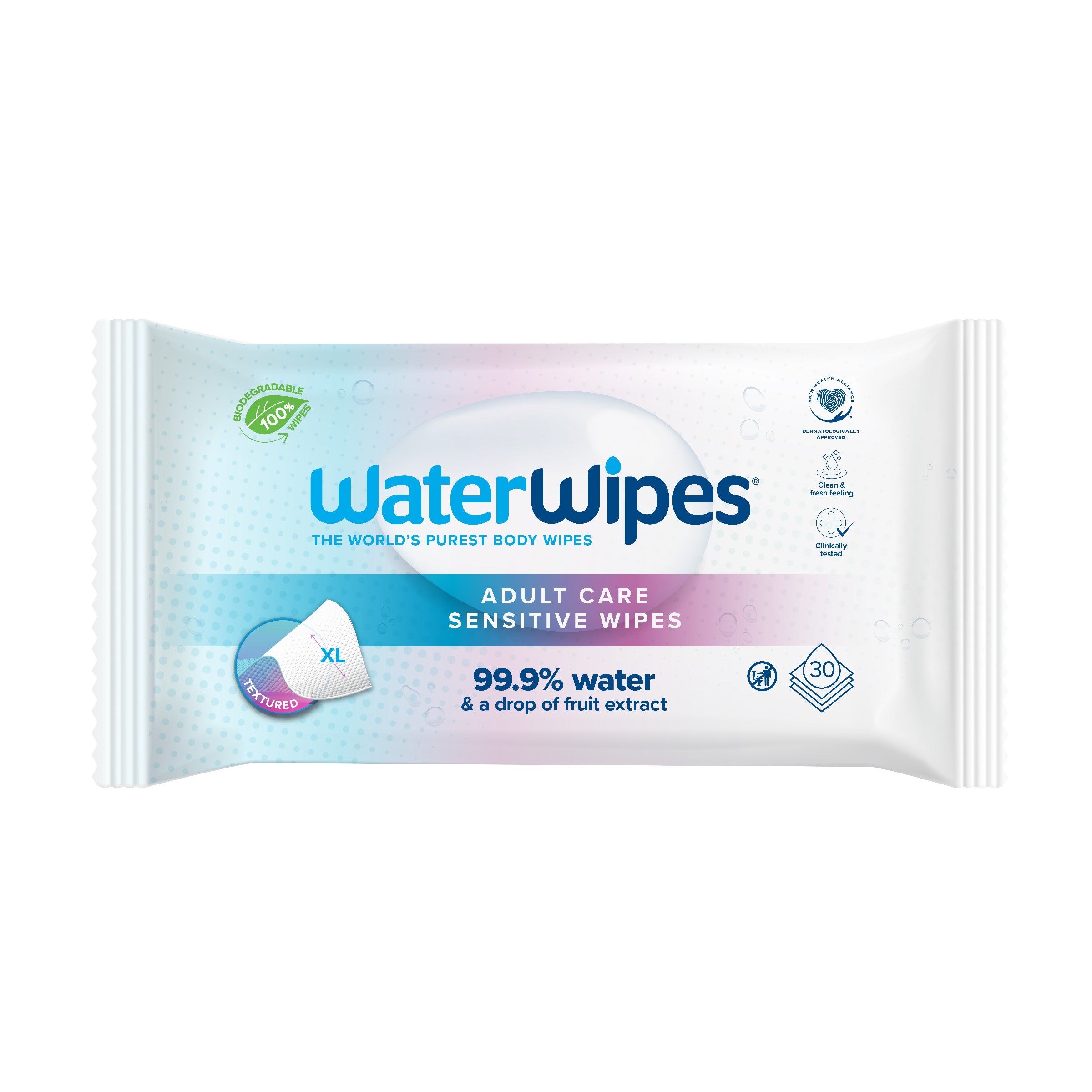 WATER WIPES Bio Adult Care Wet wipes for adults XL Sensitive 99.9% water - biodegradable 1 pack - 30 pcs | Vaistine1.lt | WestPharmacy.eu