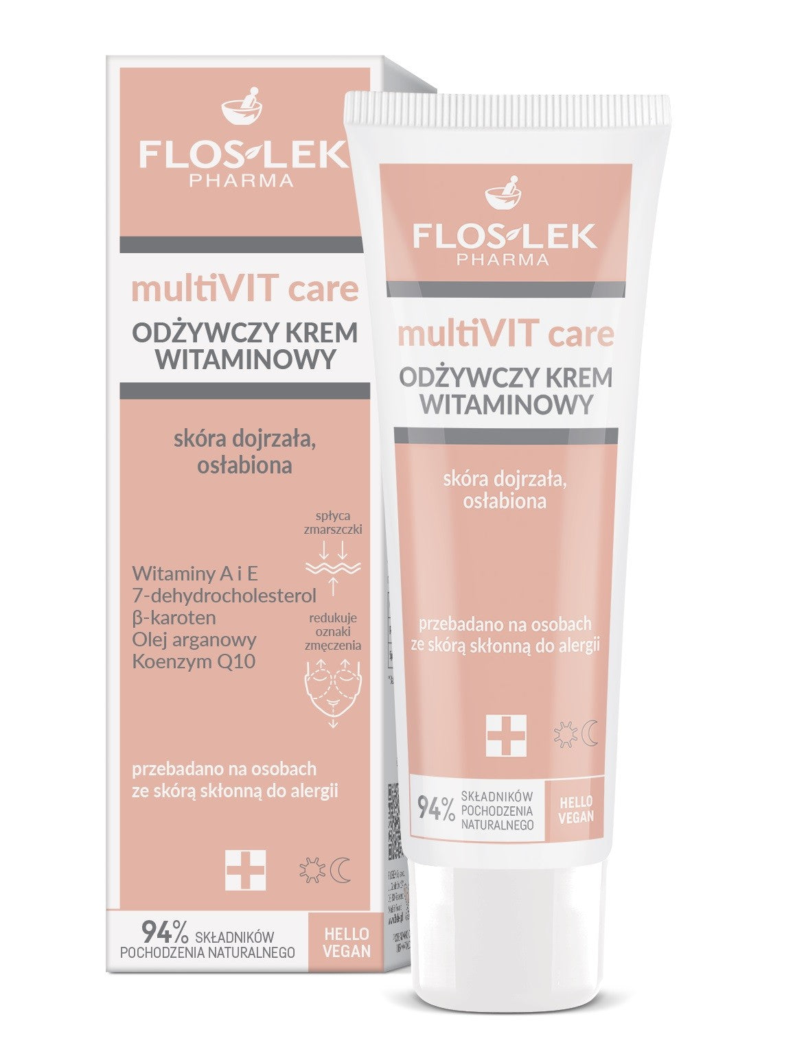 FLOSLEK PHARMA MultiVIT Care Nourishing Vitamin Cream for Day and Night - mature, weakened skin 50ml | Vaistine1.lt | WestPharmacy.eu