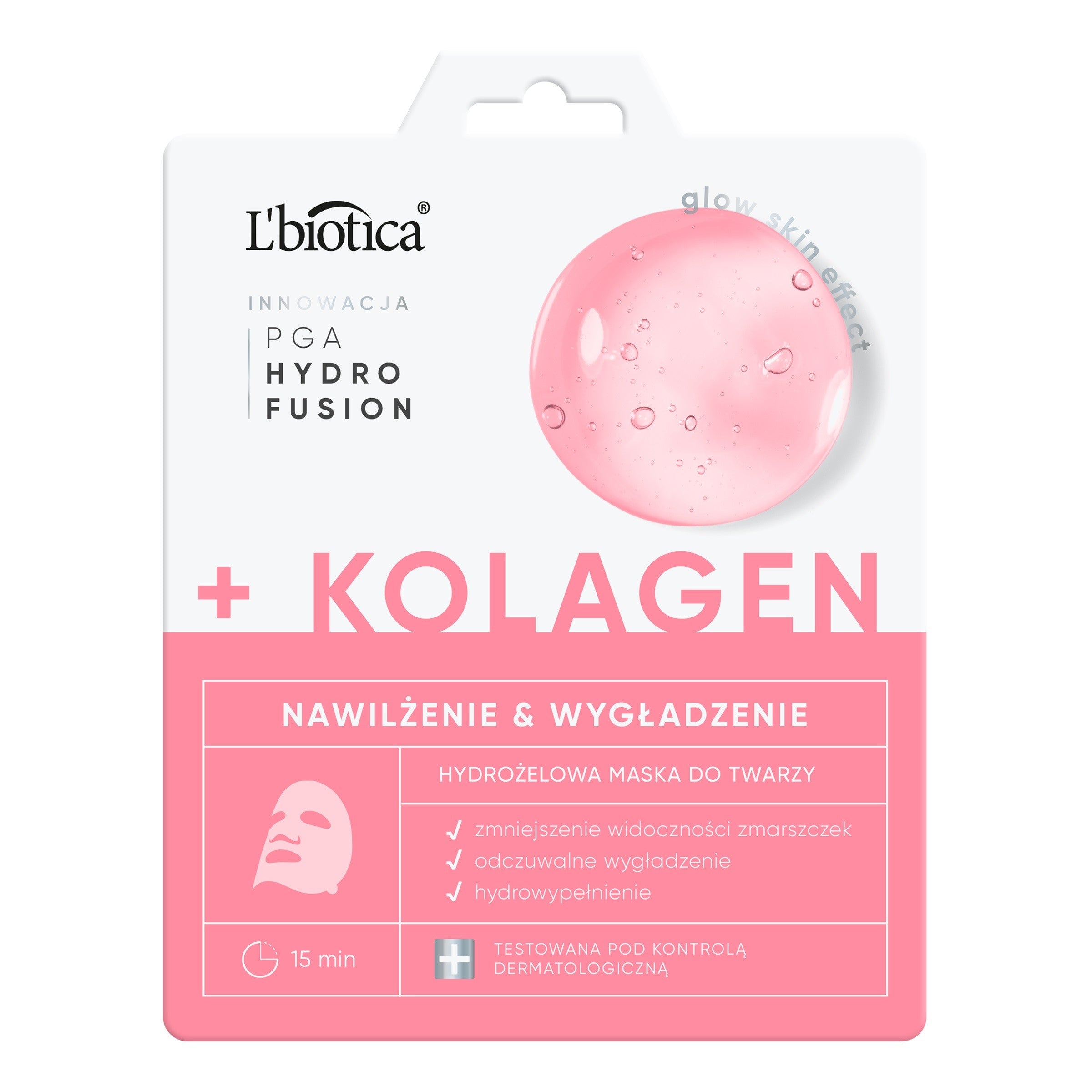 L'BIOTICA PGA Hydr Fusion + Collagen Hydrogel face mask - moisturizing and smoothing | Vaistine1.lt | WestPharmacy.eu