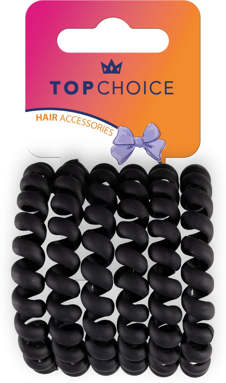 TOP CHOICE Hair bands - black (20001) 1 pack. - 6 pcs. | Vaistine1.lt | WestPharmacy.eu