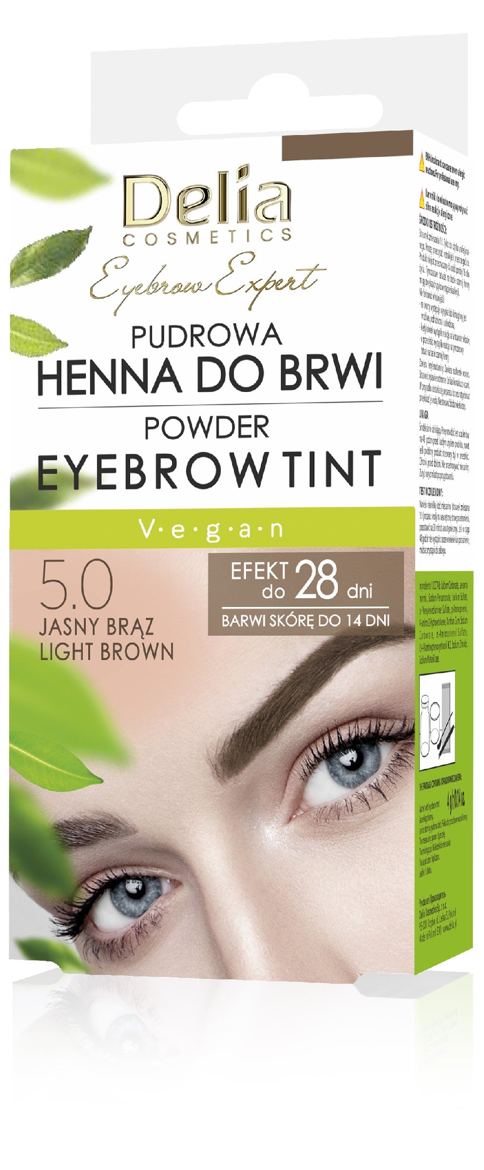 DELIA Powdered Henna for Eyebrows in Sachets 5.0 - Light Brown | Vaistine1.lt | WestPharmacy.eu