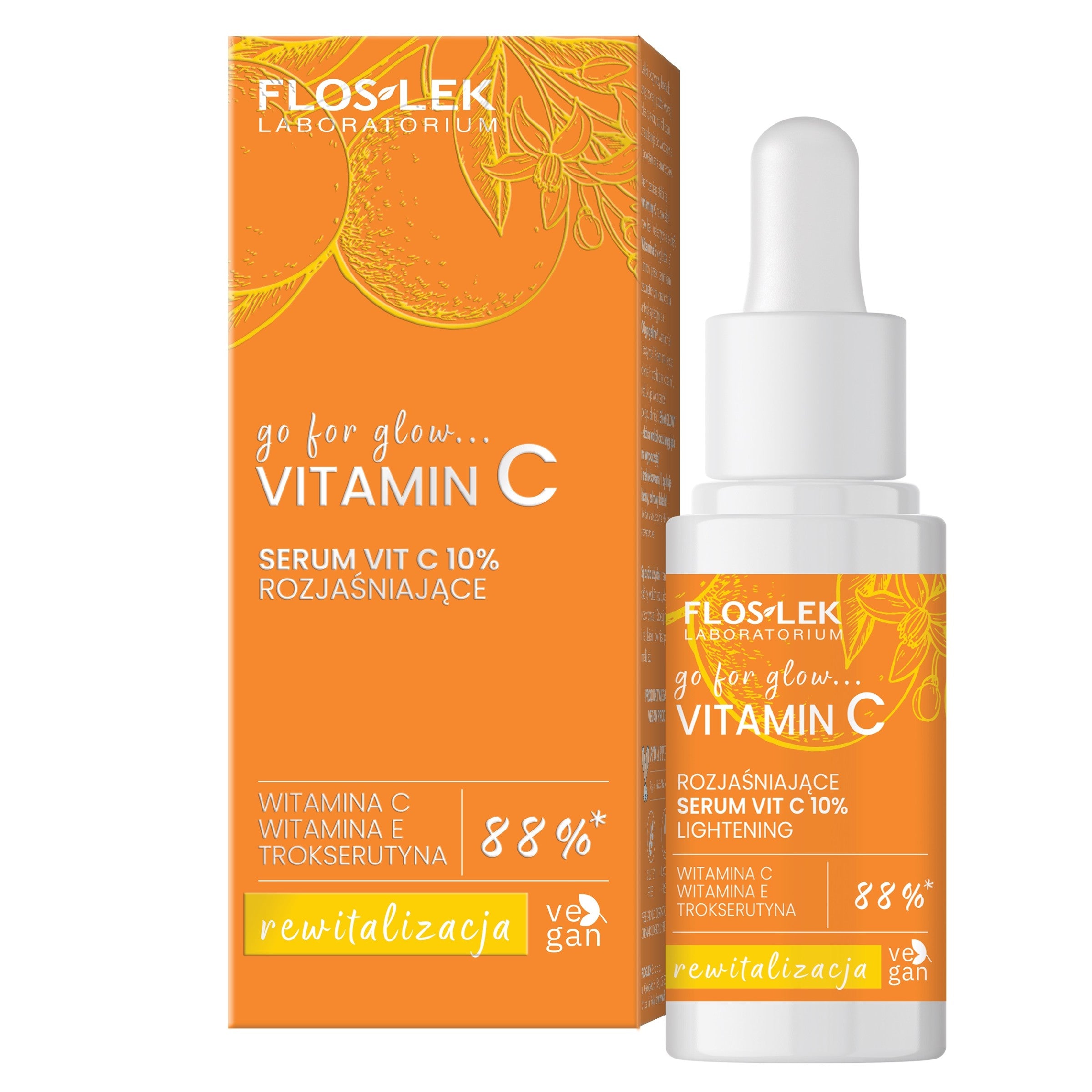 FLOSLEK Go For Glow Vitamin C Serum Vit C 10% brightening 30 ml | Vaistine1.lt | WestPharmacy.eu