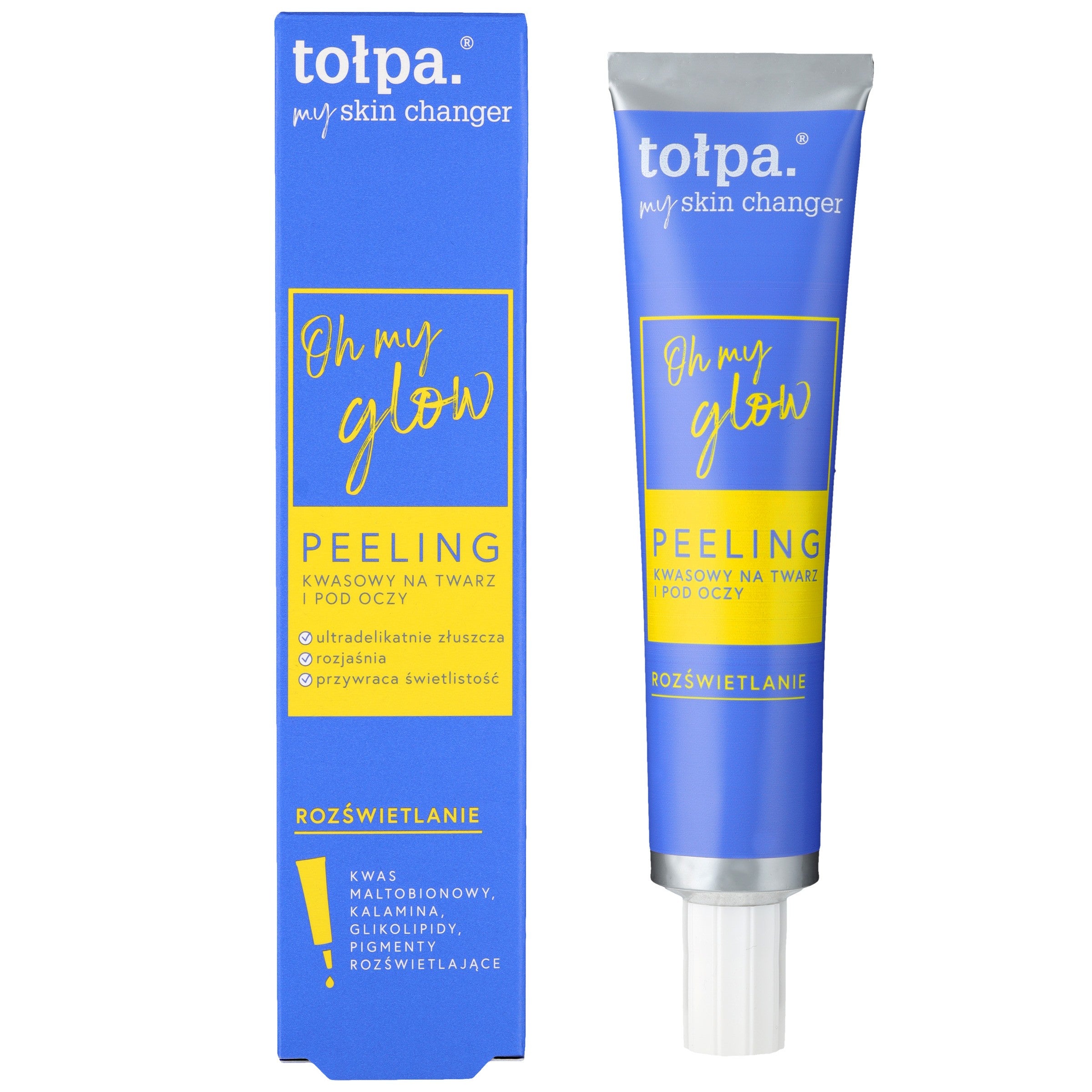 TOŁPA My Skin Changer Acid Peeling for face and under eyes Oh My Glow - illuminating 40 ml | Vaistine1.lt | WestPharmacy.eu