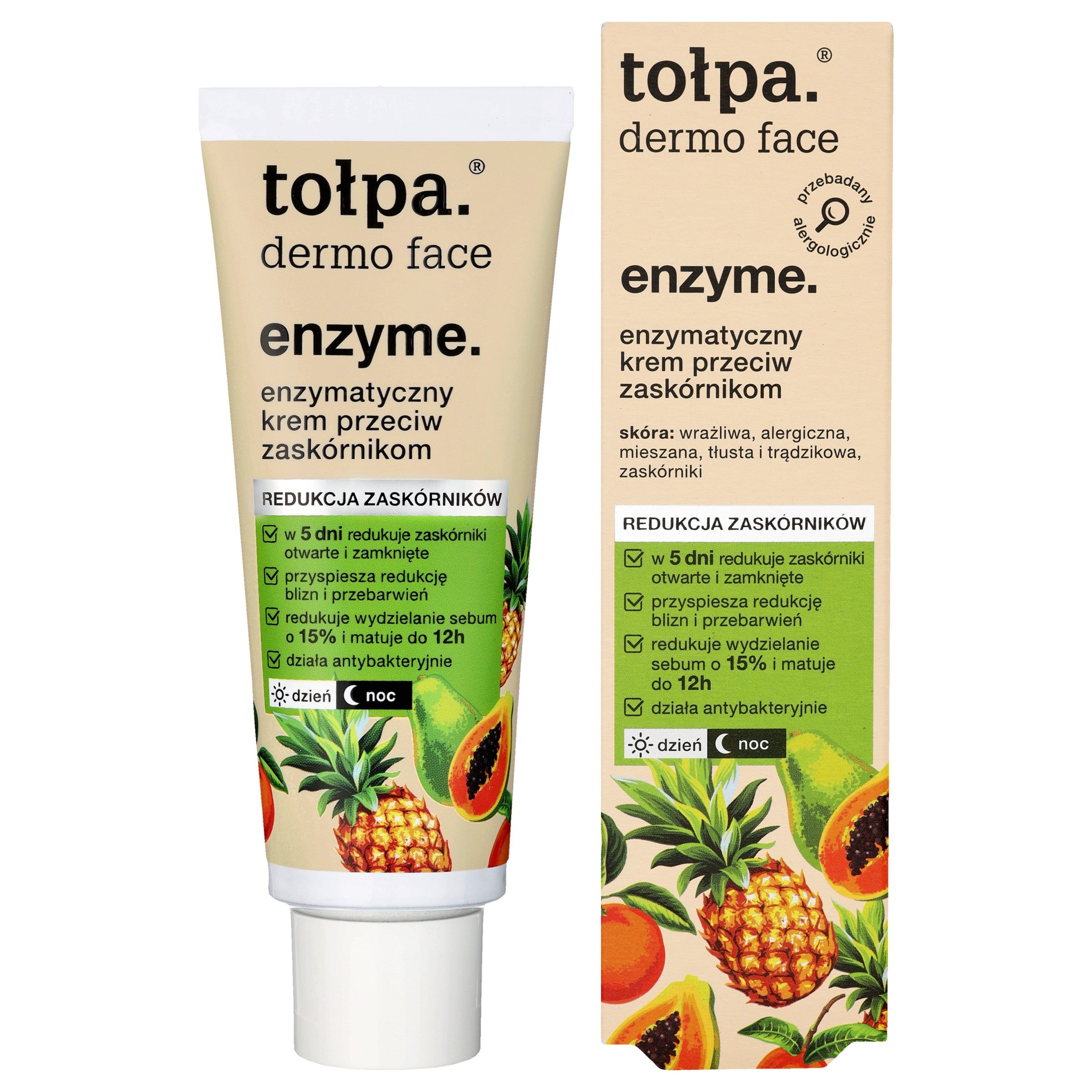 TOŁPA Dermo Face Enzyme Enzymatic Cream against blackheads for day and night 40 ml | Vaistine1.lt | WestPharmacy.eu