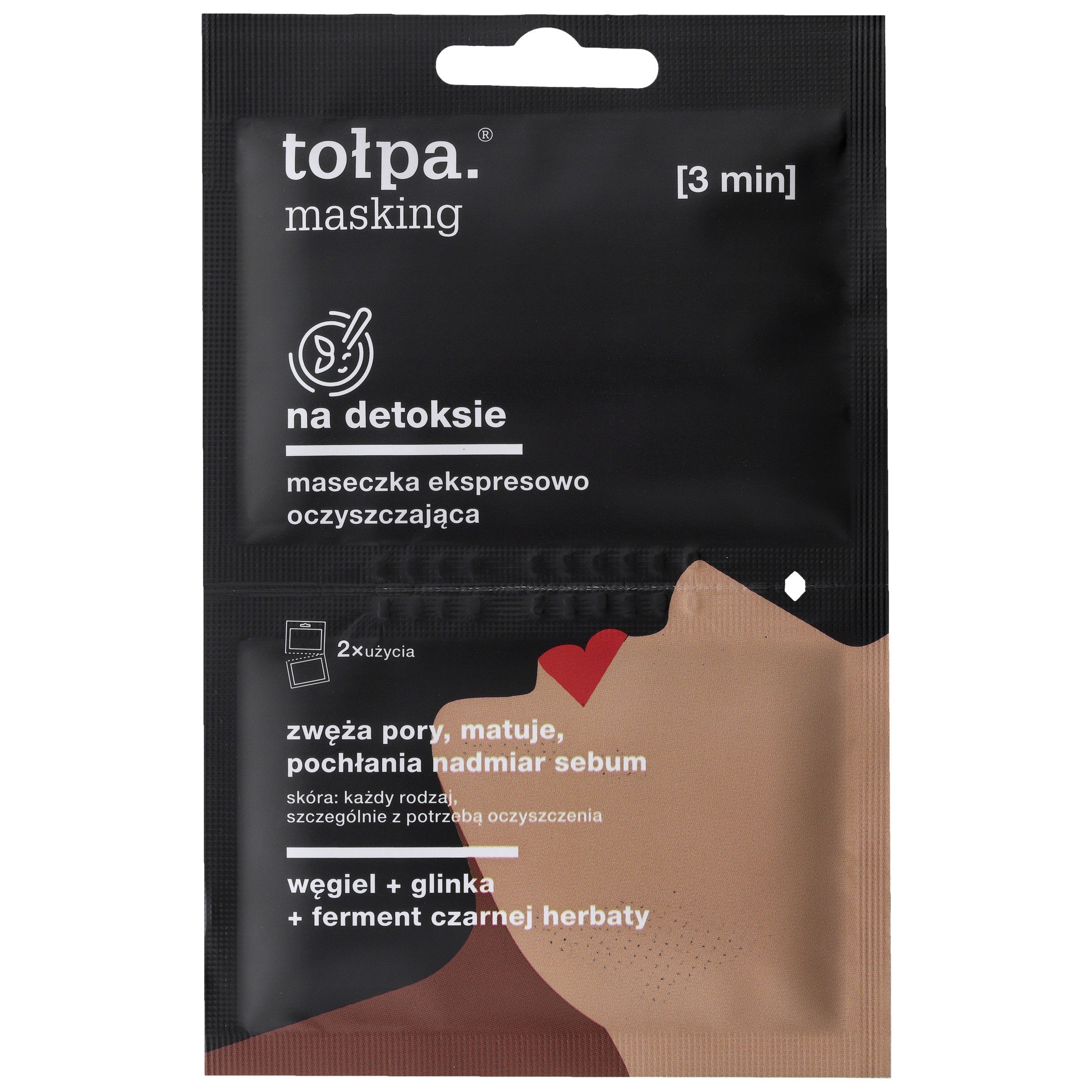 TOŁPA Masking Express cleansing mask - for detox 5ml x 2 | Vaistine1.lt | WestPharmacy.eu