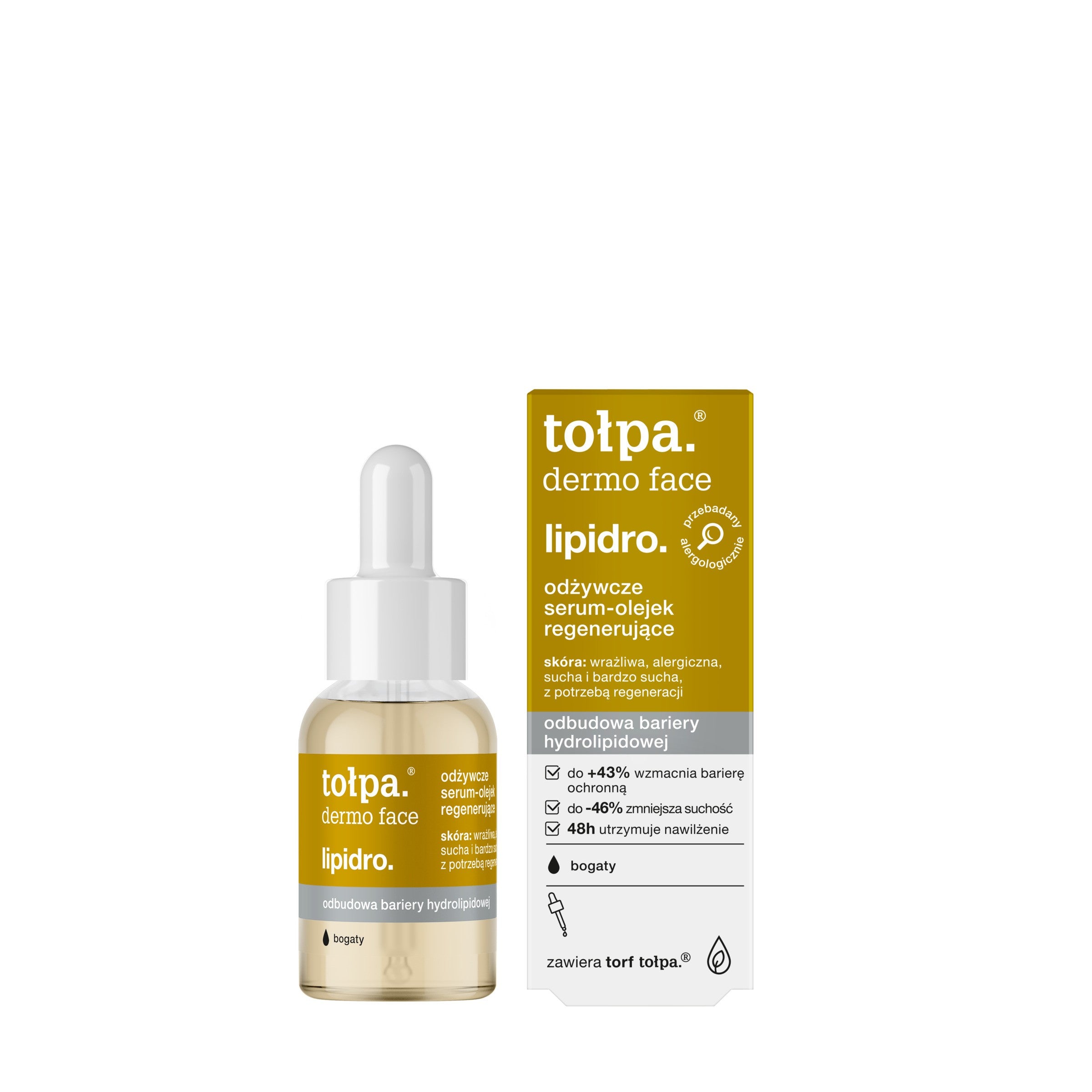TOŁPA Dermo Face Lipidro Rich Nourishing Regenerating Serum-oil - reconstruction of the hydrolipid barrier 30 ml | Vaistine1.lt | WestPharmacy.eu