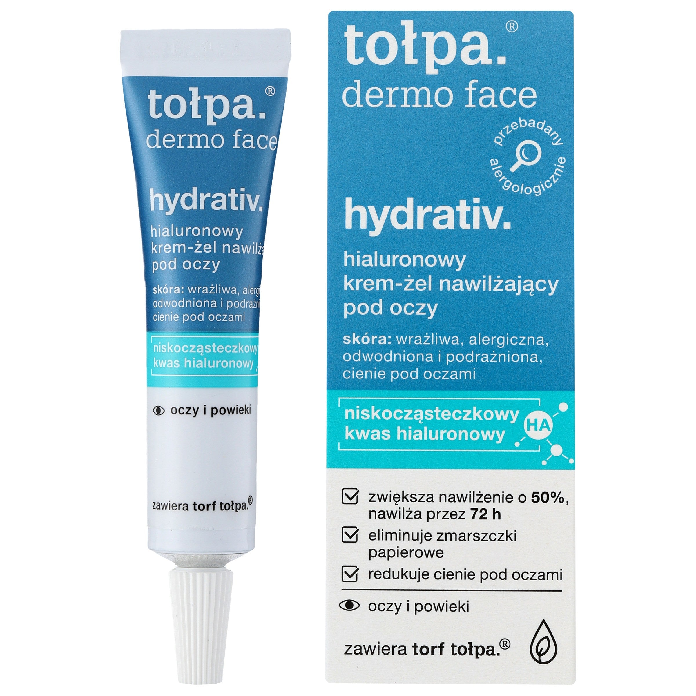 TOŁPA Dermo Face Hydrativ Hyaluronic Moisturizing Gel-Cream for Eyes 10 ml | Vaistine1.lt | WestPharmacy.eu