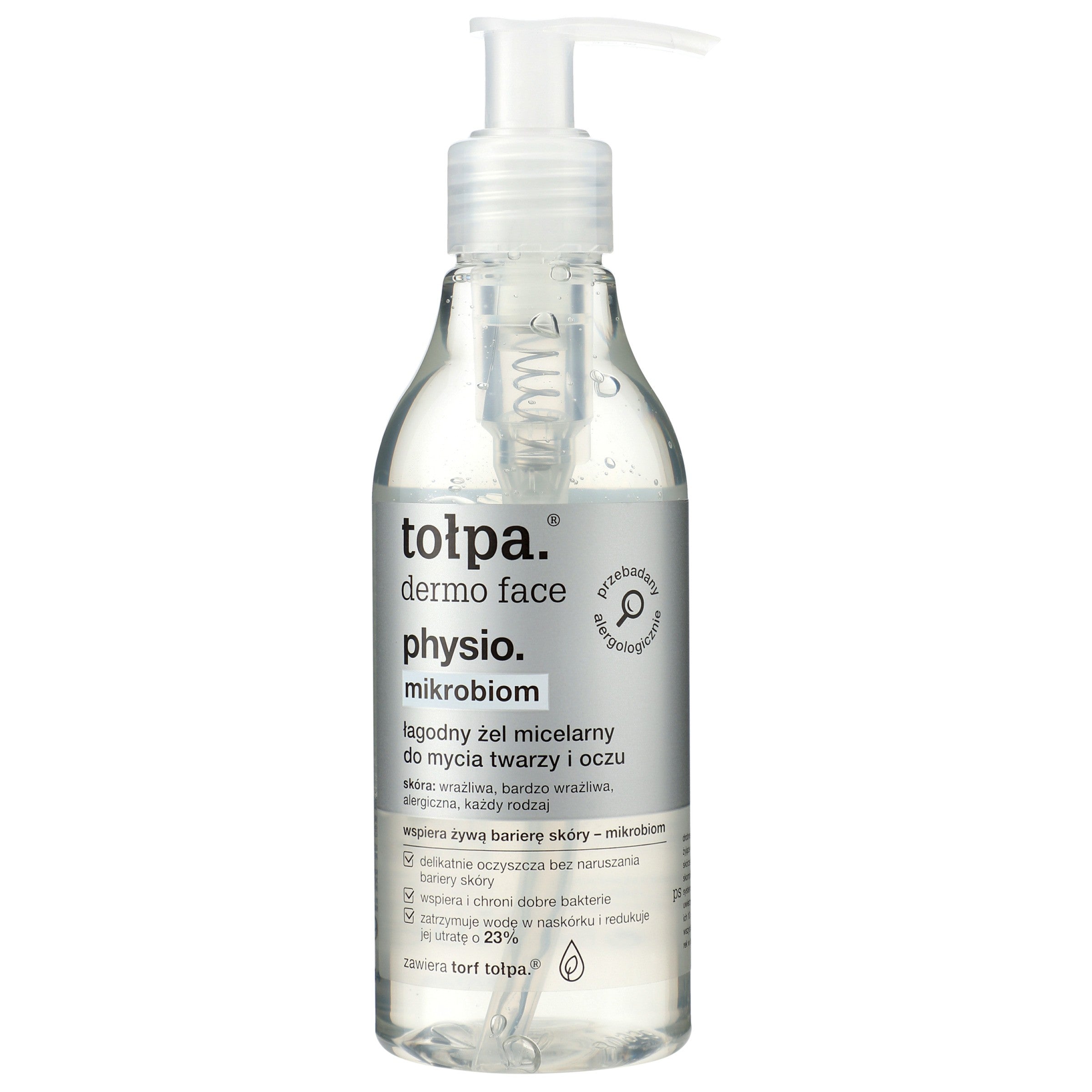 TOŁPA Dermo Face Physio Microbiome Gentle Micellar Gel for Face and Eye Cleansing 195 ml | Vaistine1.lt | WestPharmacy.eu