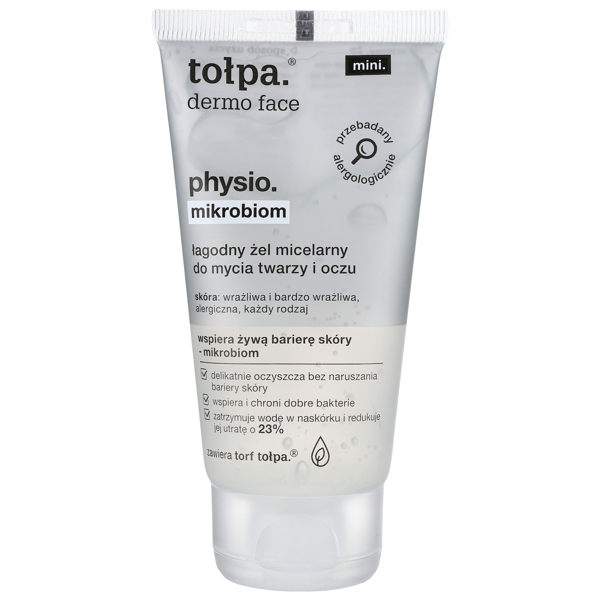 TOŁPA Dermo Face Physio Microbiome Gentle Micellar Gel for Face and Eye Cleansing 75 ml (mini) | Vaistine1.lt | WestPharmacy.eu