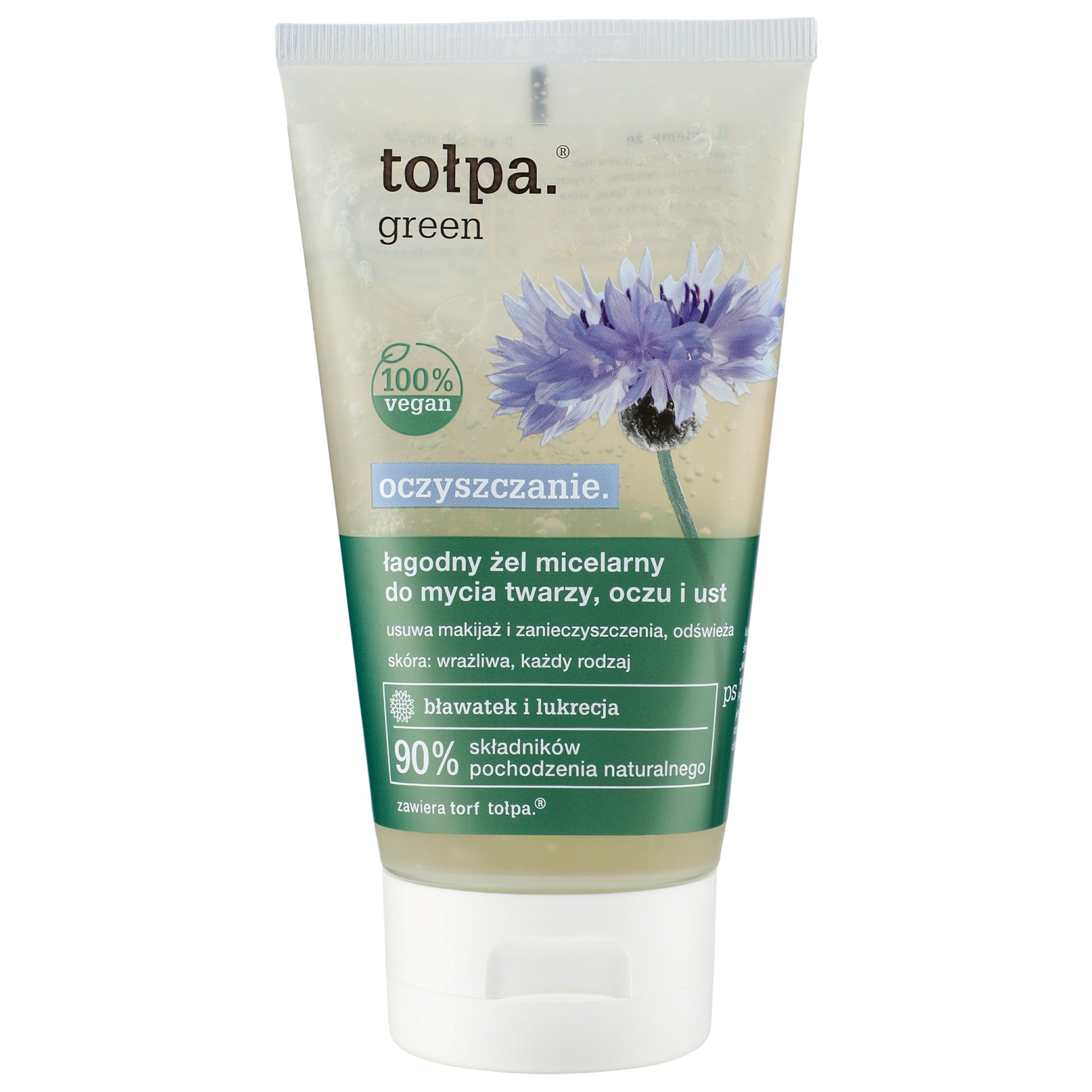 TOŁPA Green Cleansing Micellar Gel for washing face, eyes and lips gentle 150 ml | Vaistine1.lt | WestPharmacy.eu