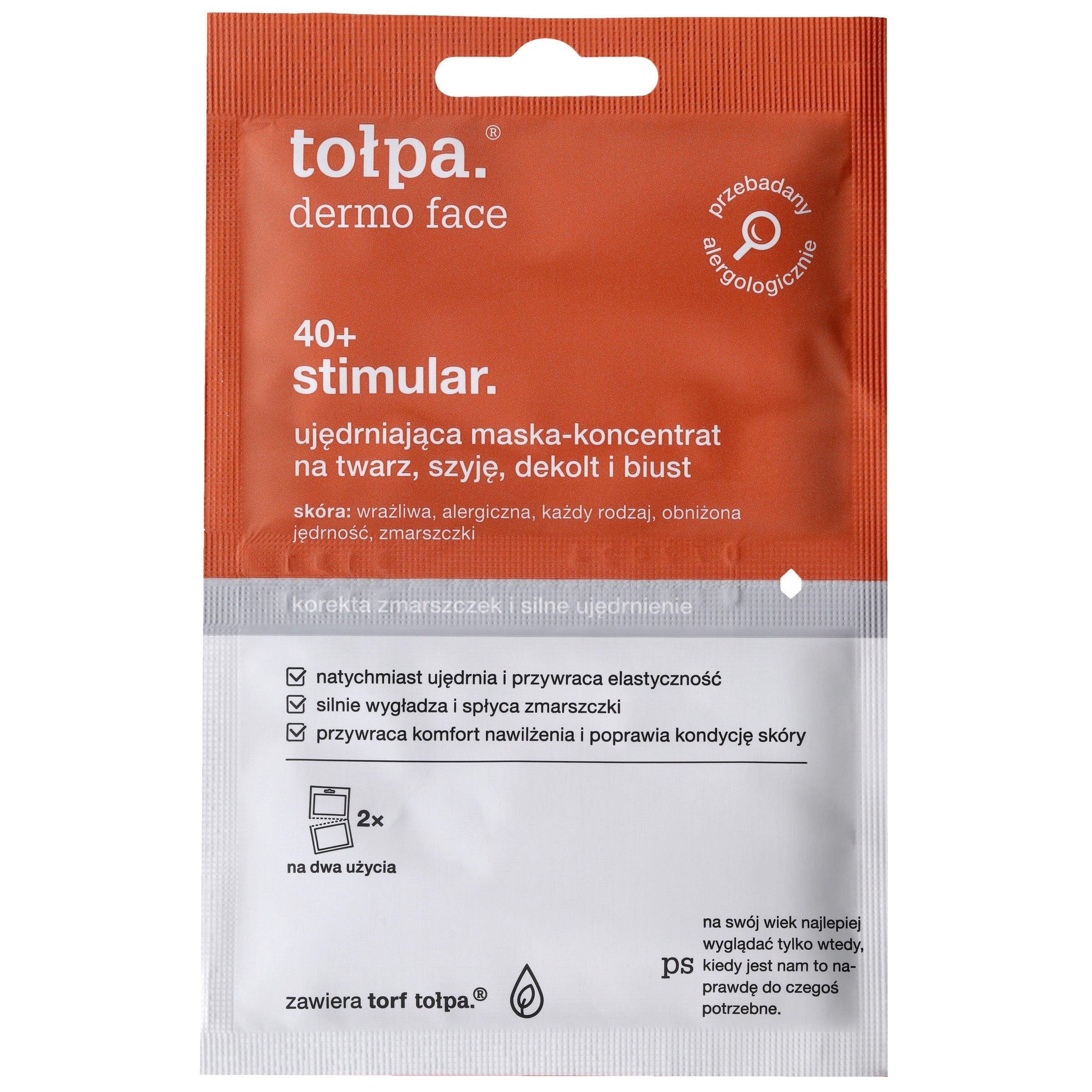 TOŁPA Dermo Face Stimular 40+ Firming Mask-concentrate for the face, neck, neckline and bust 6mlx2 (sachet) | Vaistine1.lt | WestPharmacy.eu