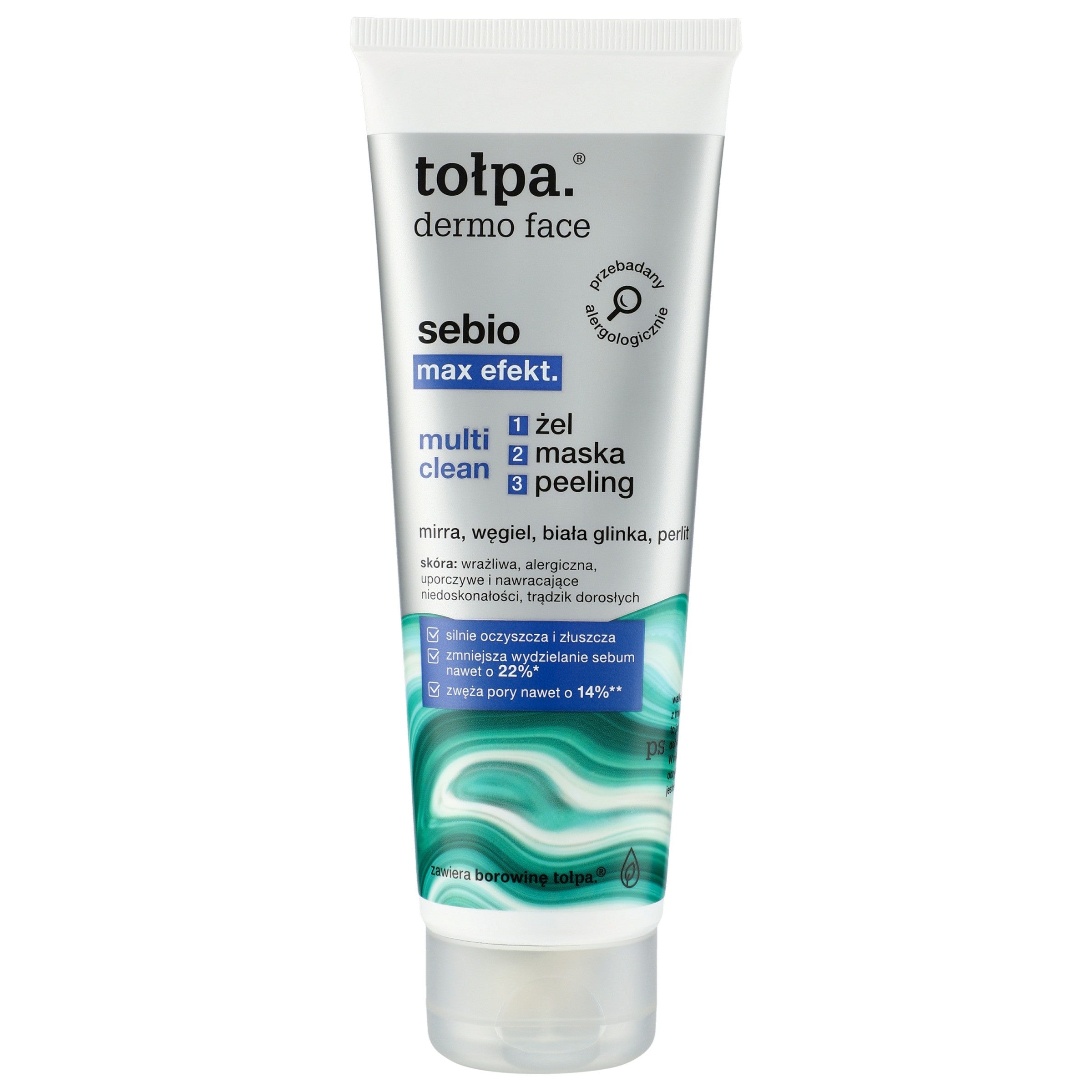 TOŁPA Dermo Face Sebio Max Multi Clean gel-peel-mask 100 ml | Vaistine1.lt | WestPharmacy.eu