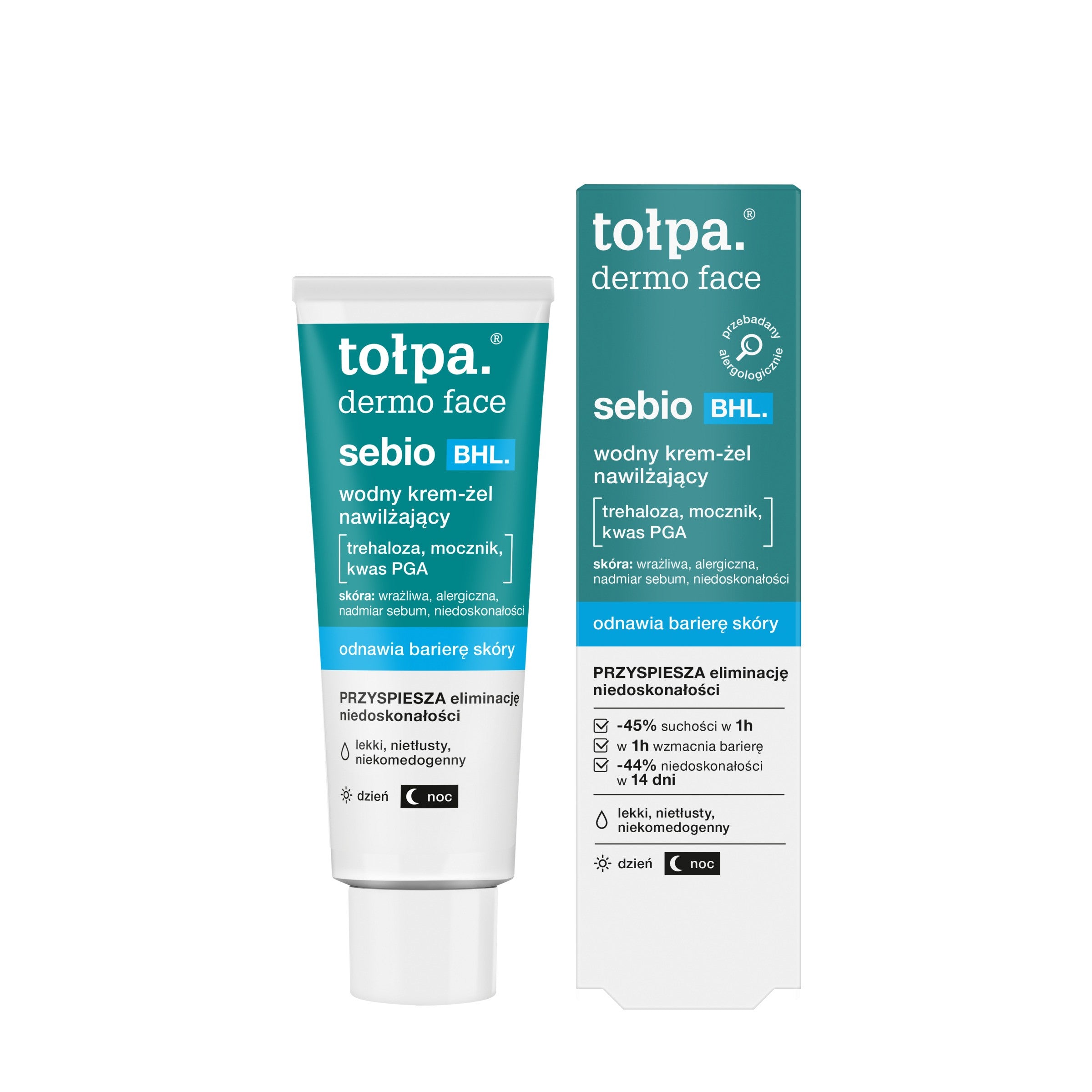 TOŁPA Dermo Face Sebio BHL Water Moisturizing Gel-Cream for Day and Night 40 ml | Vaistine1.lt | WestPharmacy.eu
