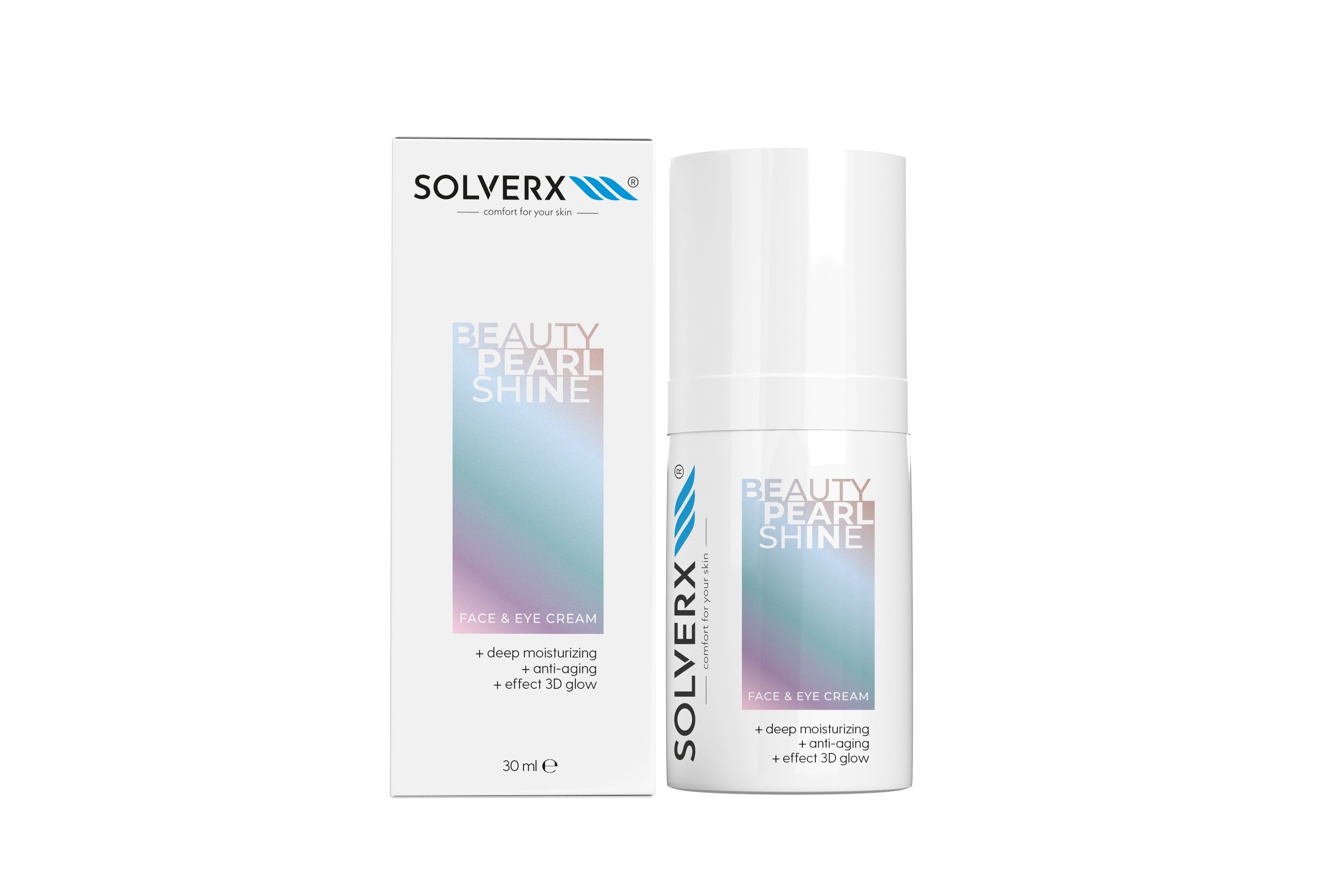 SOLVERX Face & Eyes Cream Cream for face and under eyes Beauty Pearl Shine 30 ml | Vaistine1.lt | WestPharmacy.eu