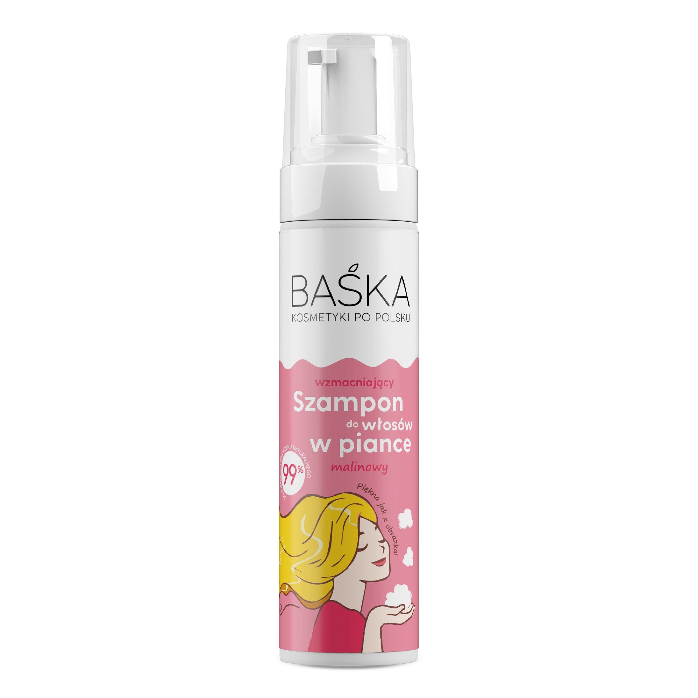 BAŚKA Strengthening Foam Hair Shampoo - Raspberry 200ml | Vaistine1.lt | WestPharmacy.eu