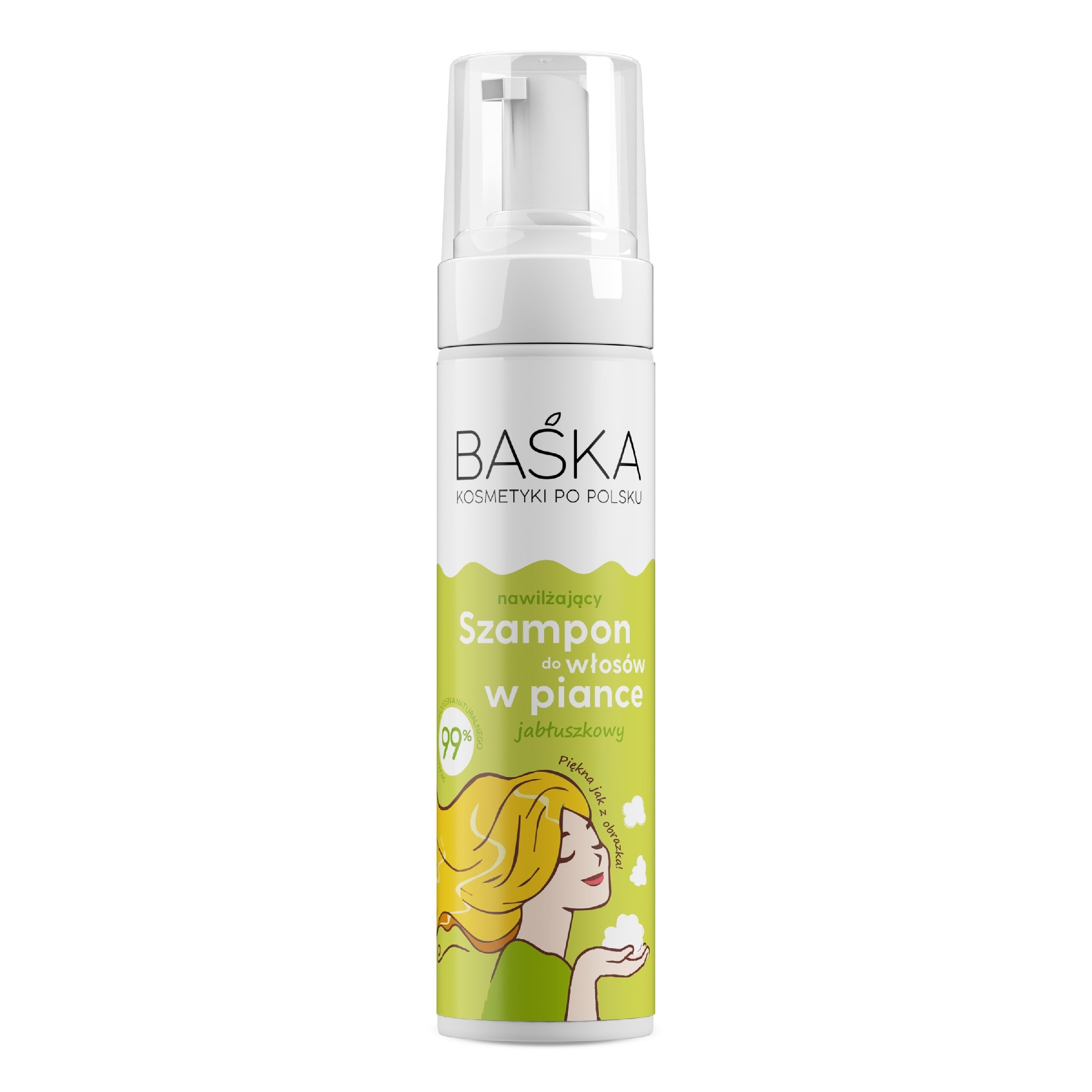 BAŚKA Moisturizing Foam Hair Shampoo - Apple 200ml | Vaistine1.lt | WestPharmacy.eu