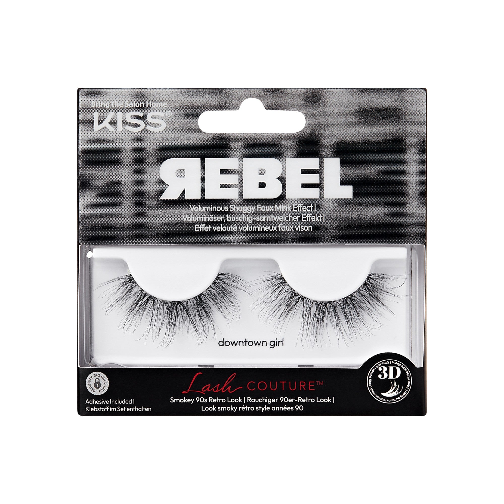 KISS pcs. eyelashes on the belt Rebel Collection, downtown girl | Vaistine1.lt | WestPharmacy.eu