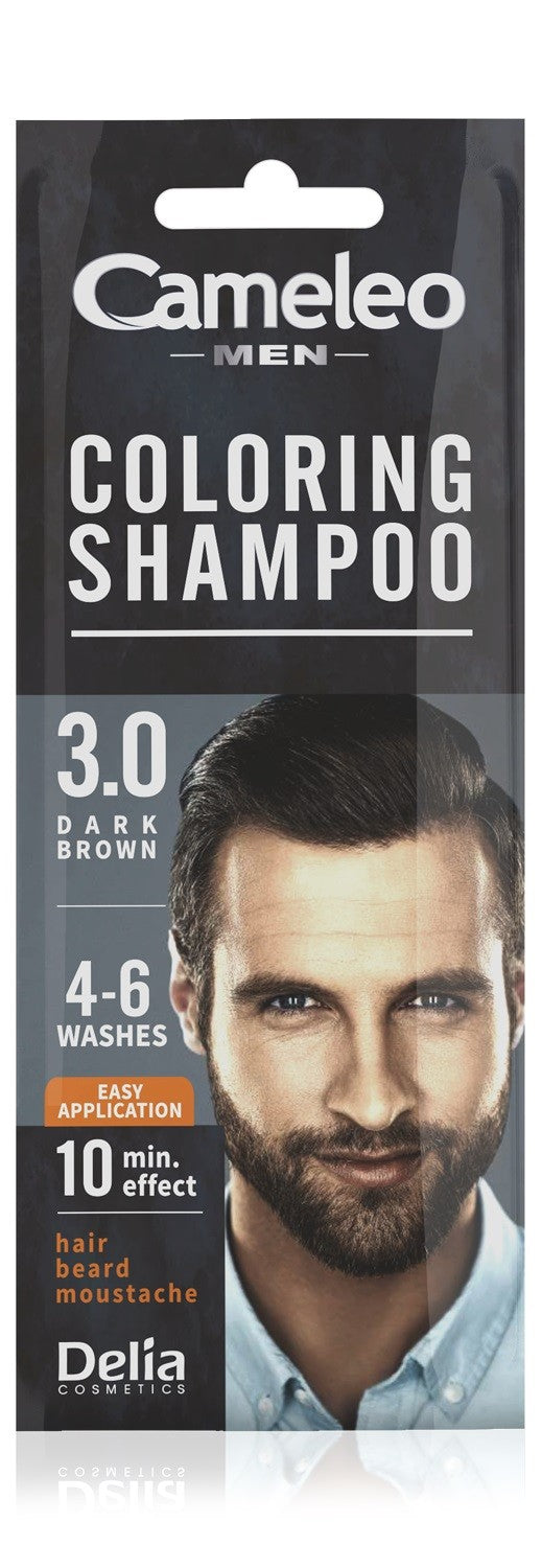 DELIA CAMELEO MEN Shampoo col. 3.0 DARK BROWN sachet | Vaistine1.lt | WestPharmacy.eu