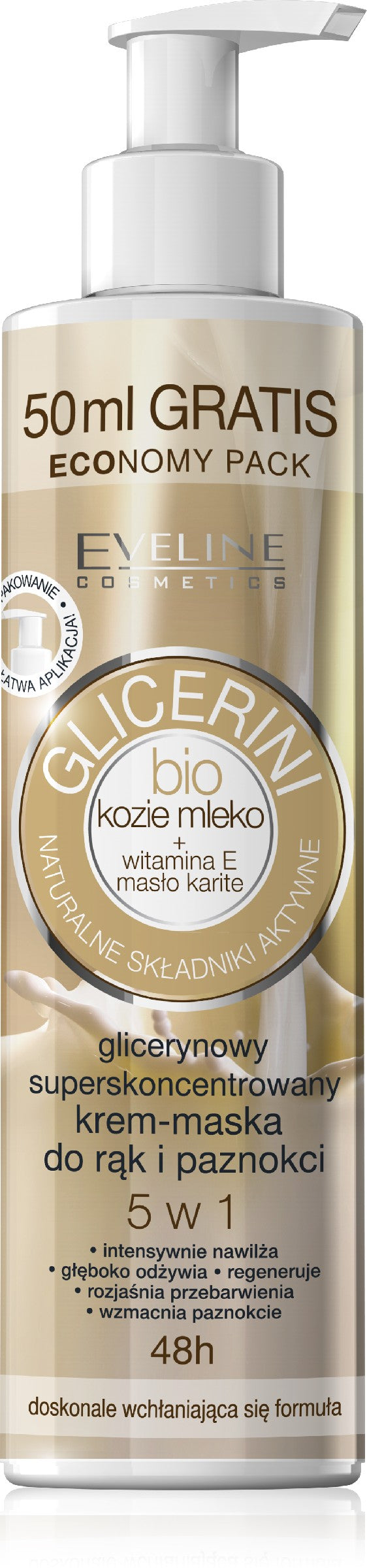 EVELINE Bio Goat's Milk Glycerin super concentrated cream - mask for hands and nails 5 in 1 245 ml | Vaistine1.lt | WestPharmacy.eu