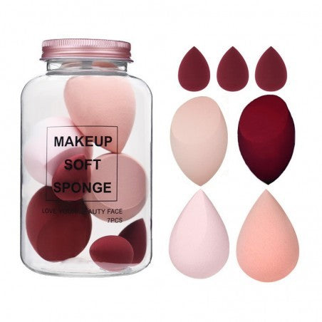 ECARLA Set of 7 CREAMY RED DUO makeup sponges - GB06CZE | Vaistine1.lt | WestPharmacy.eu
