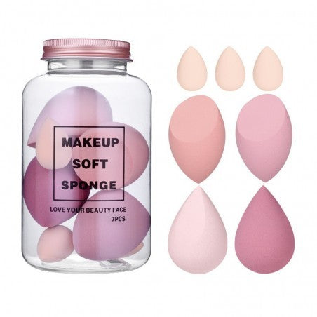 ECARLA Set of 7 ROSE CREAM DUO makeup sponges - GB06R | Vaistine1.lt | WestPharmacy.eu