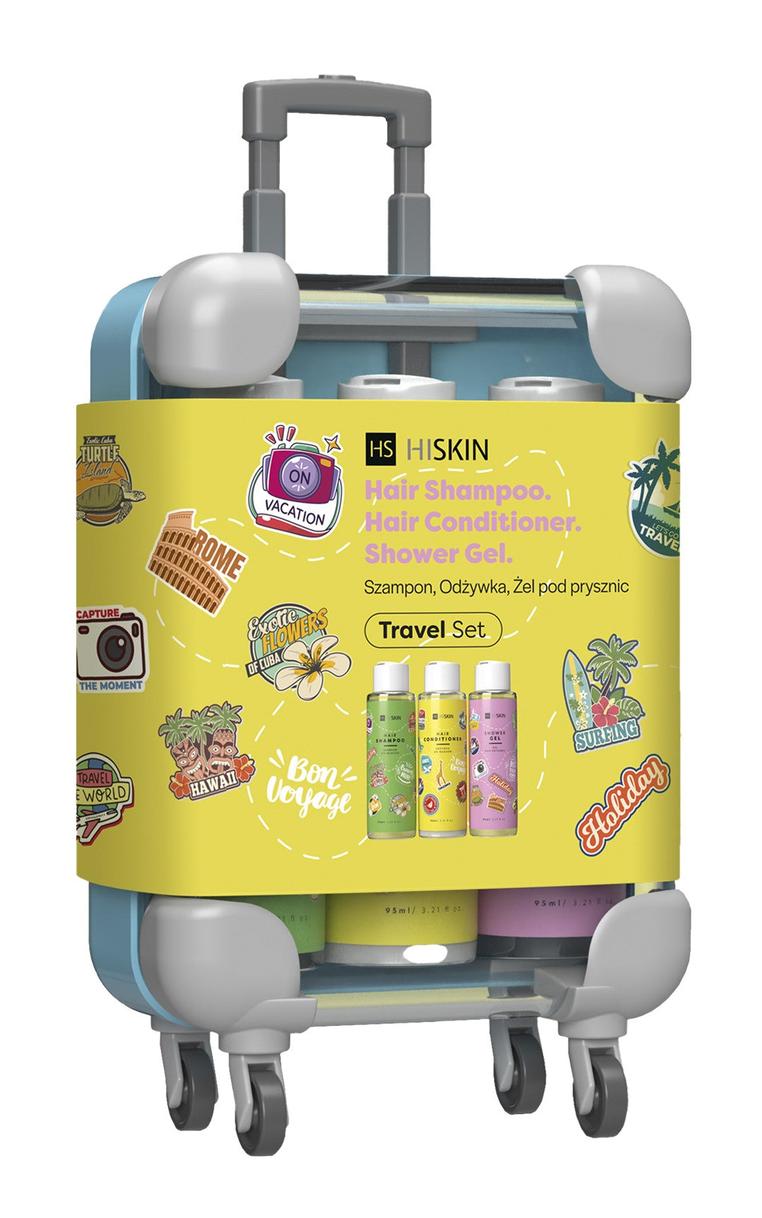 HISKIN Travel Set Travel set - suitcase (shampoo + conditioner + shower gel 95mlx3) | Vaistine1.lt | WestPharmacy.eu
